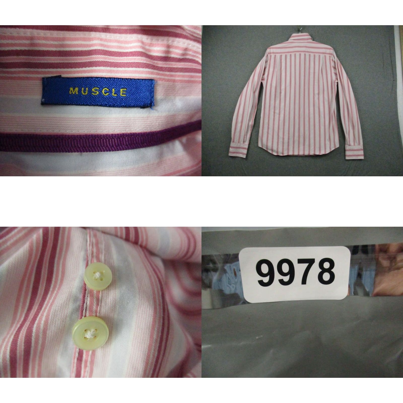 Abercrombie & Fitch VINTAGE Abercrombie & Fitch Shirt Men Button-Up Pink White Stripe Medium Airthletic 40 in Chest Striped Long Sleeve Cotton Size US M / EU 48-50 / 2 - 8 Thumbnail