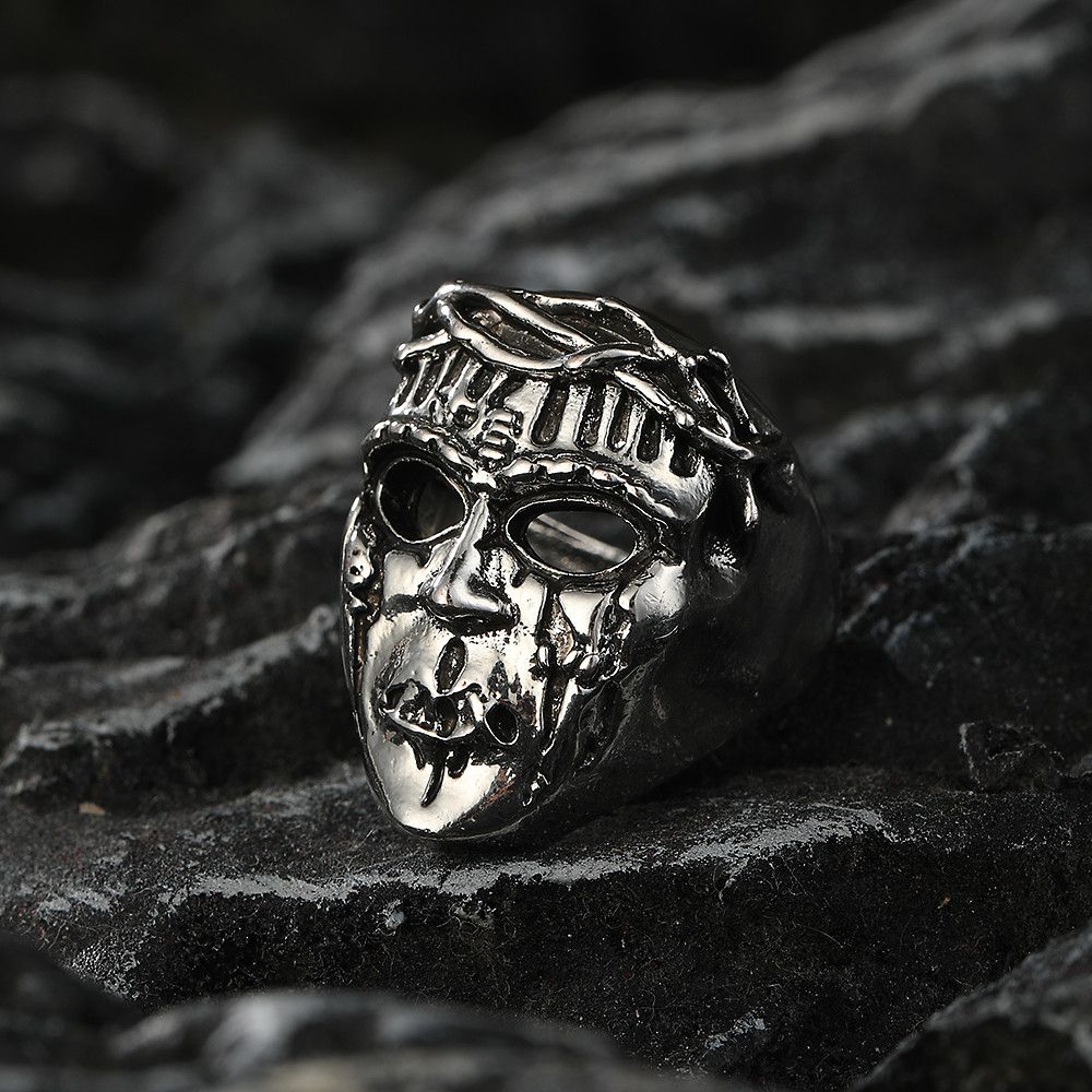 Jewelry Resizable Retro Domineering Punk Skull Mask Ring Size ONE SIZE - 1 Thumbnail