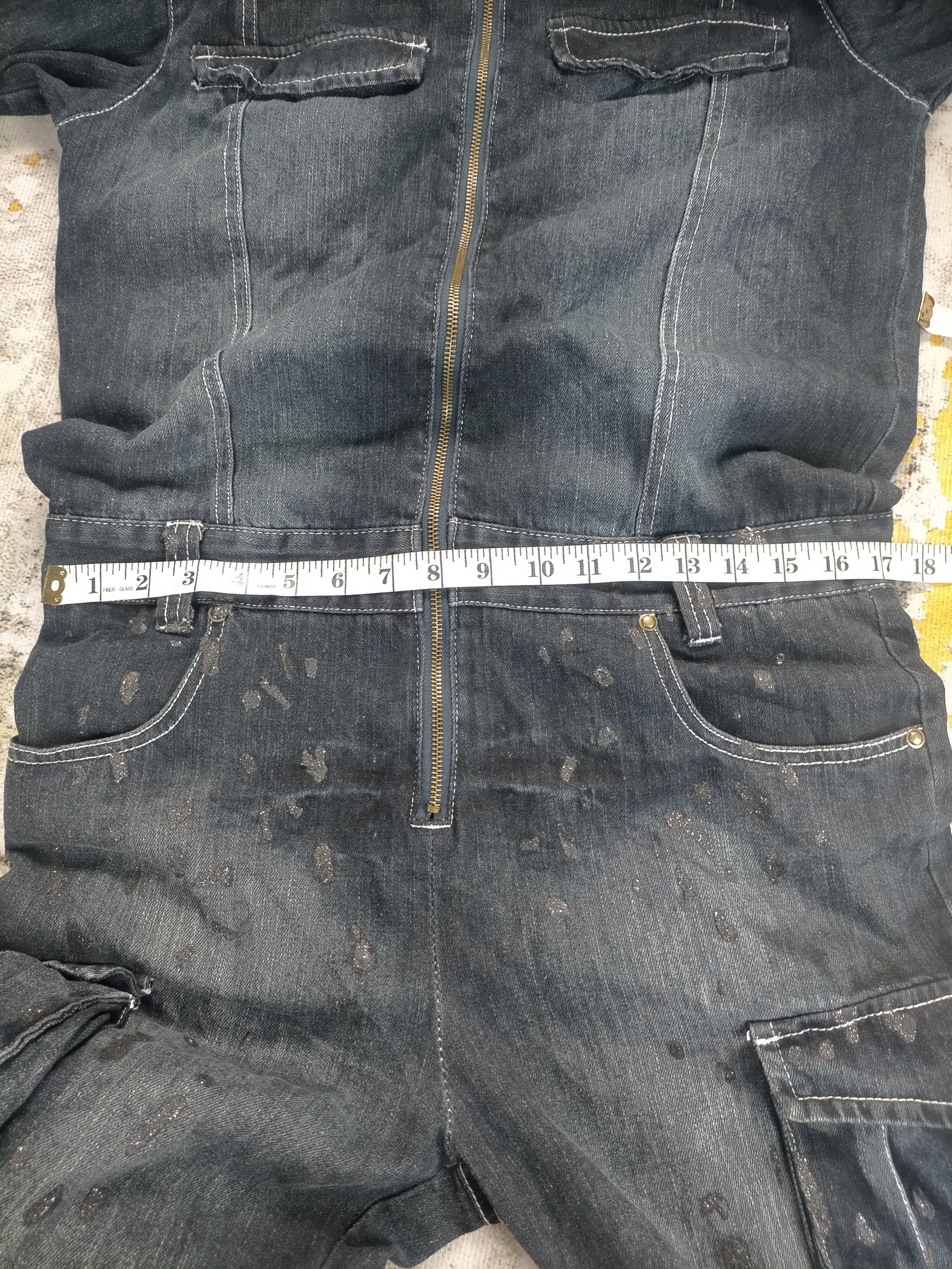 LOWBOX LOWBOX Tactical Multipocket Punk Style Overall Jeans Size US 34 / EU 50 - 8 Thumbnail