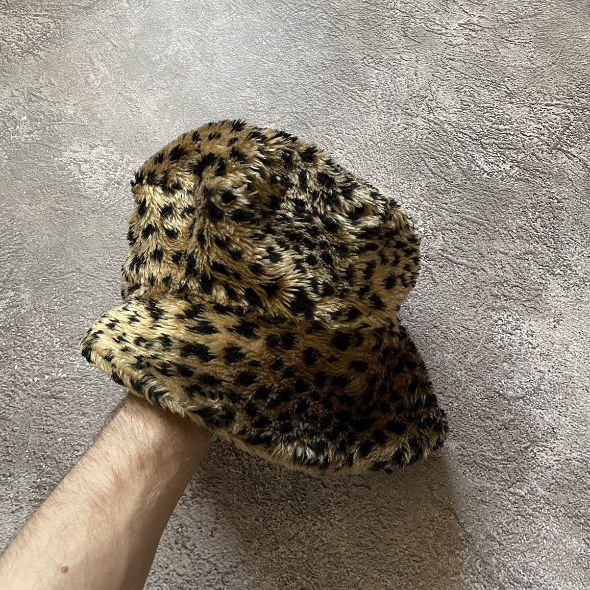 Vintage Vintage 90s Leopard Mohair Beanie Grunge Alt Y2K Baggy OS Size ONE SIZE - 1 Thumbnail