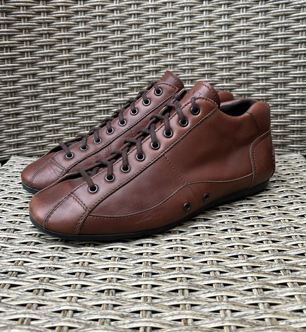 Car Shoe The Original Car Shoe By Prada Leather Brown Shoes Sneakers Size US 7.5 / EU 40-41 - 1 Thumbnail