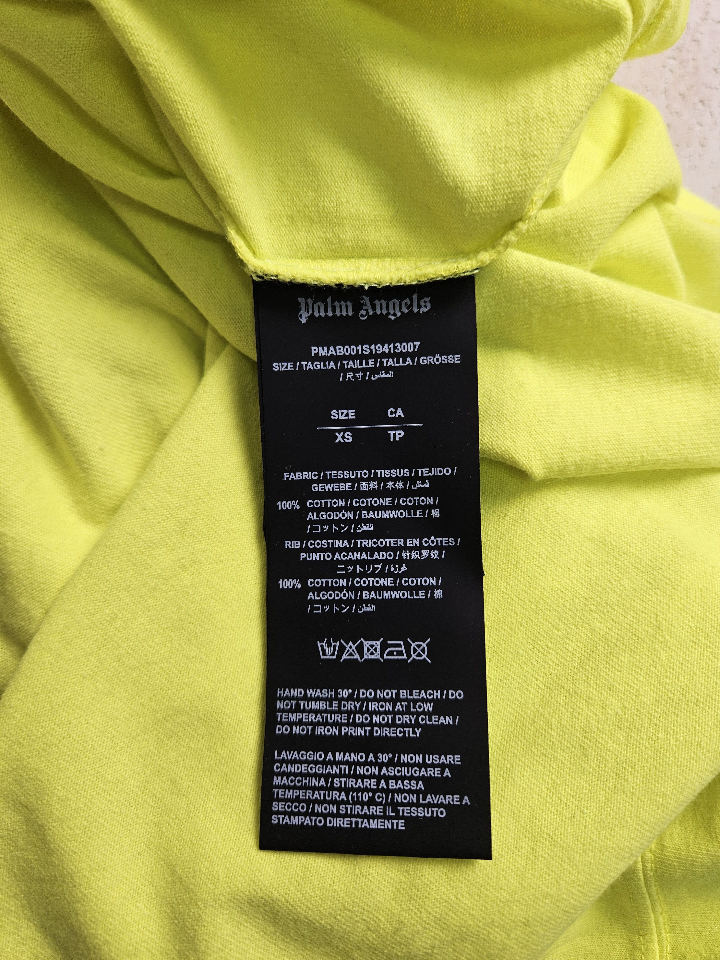 Palm Angels Palm Angels Neon Lime Long Sleeve Tee Size US XS / EU 42 / 0 - 5 Thumbnail