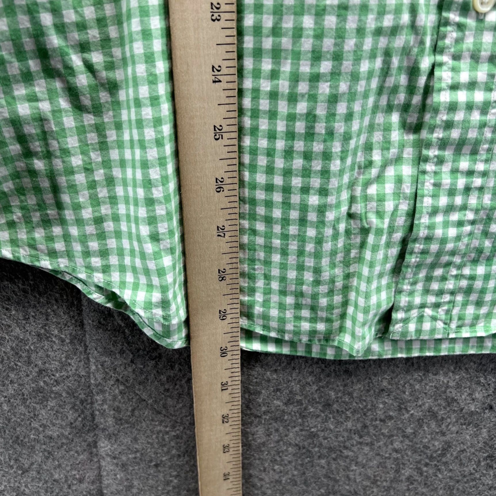 Ralph Lauren VINTAGE Ralph Lauren Shirt Men Large Adult Green White Gingham Casual Button Down Pony Shirt Size US L / EU 52-54 / 3 - 6 Thumbnail