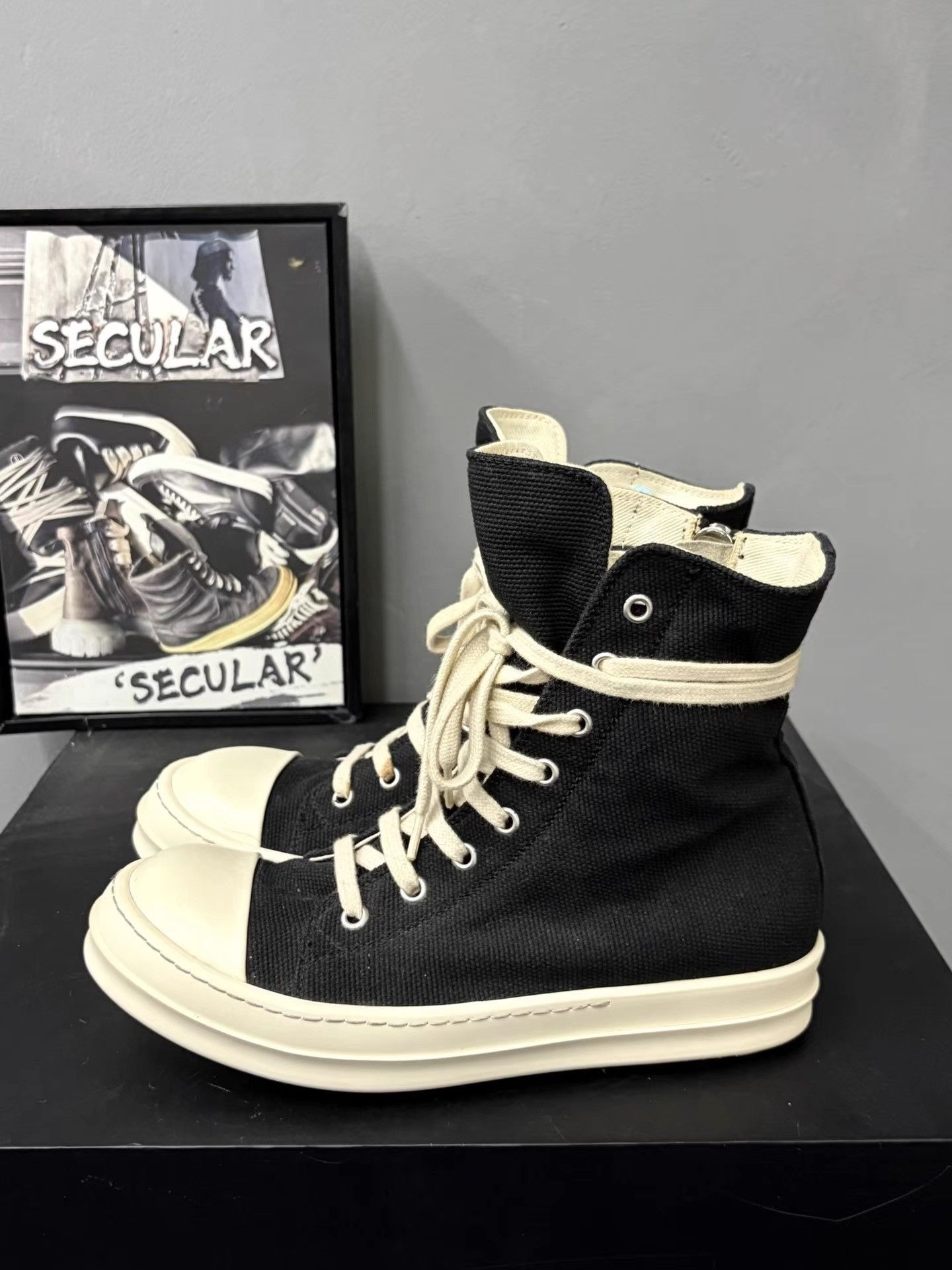 Rick Owens Rick Owens Drkshdw High Top Jumbo Sneakers K34 Size US 7 / IT 37 - 2 Thumbnail