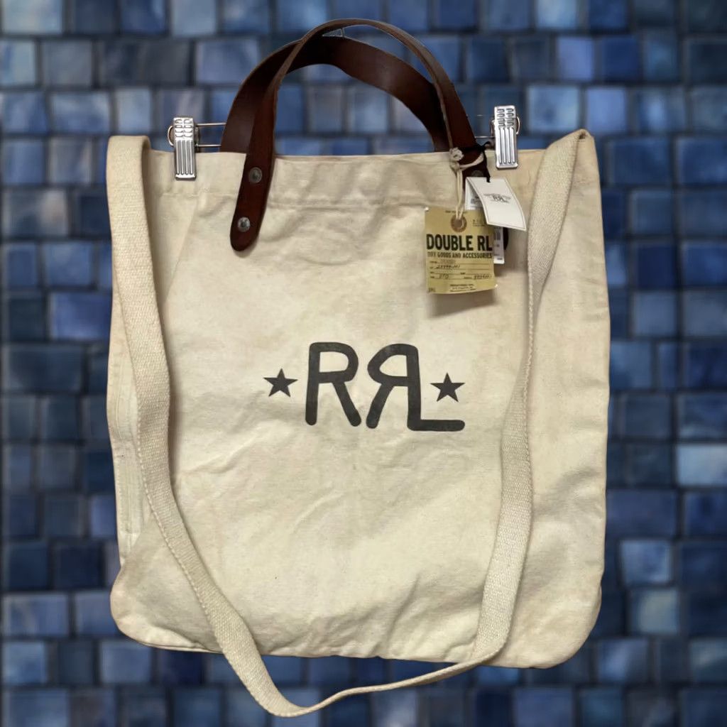 Ralph Lauren RRL RALPH LAUREN Men's Tote Bag Canvas Cream Casual Medium Ivory Bag NEW Size ONE SIZE - 1 Thumbnail