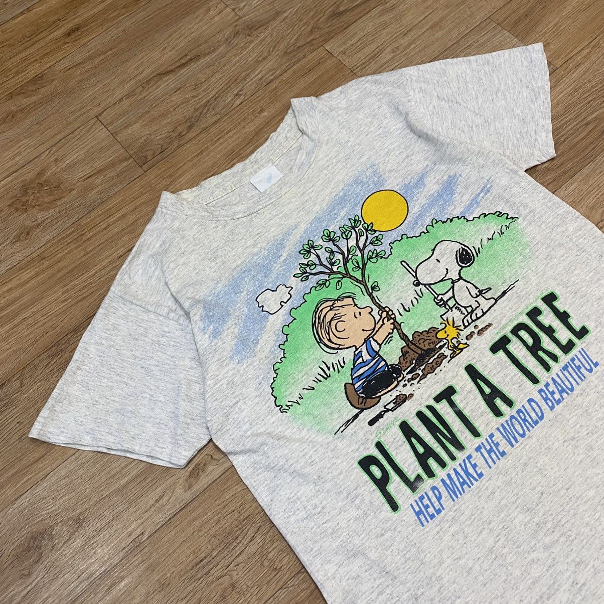 Cartoon Network 1952-1966 Vintage Peanuts Plant A Tree Tshirt Size US M / EU 48-50 / 2 - 2 Thumbnail