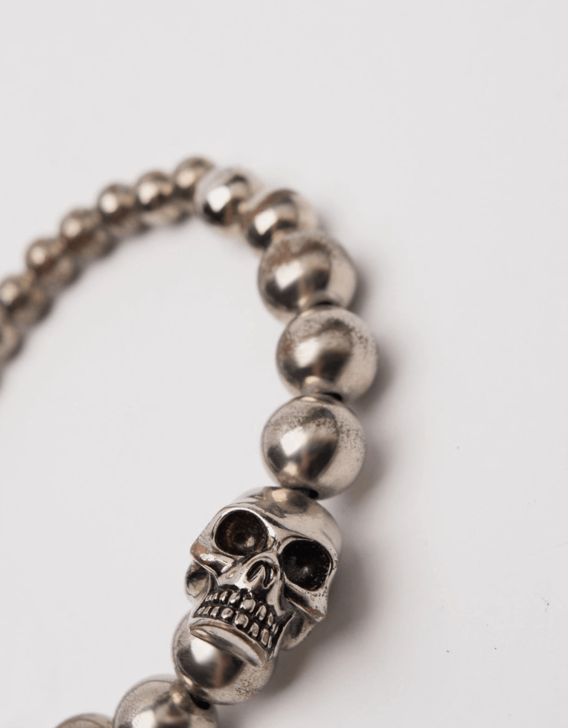 Alexander McQueen ALEXANDER McQUEEN Elastic Beaded Skull Bracelet Size ONE SIZE - 5 Thumbnail