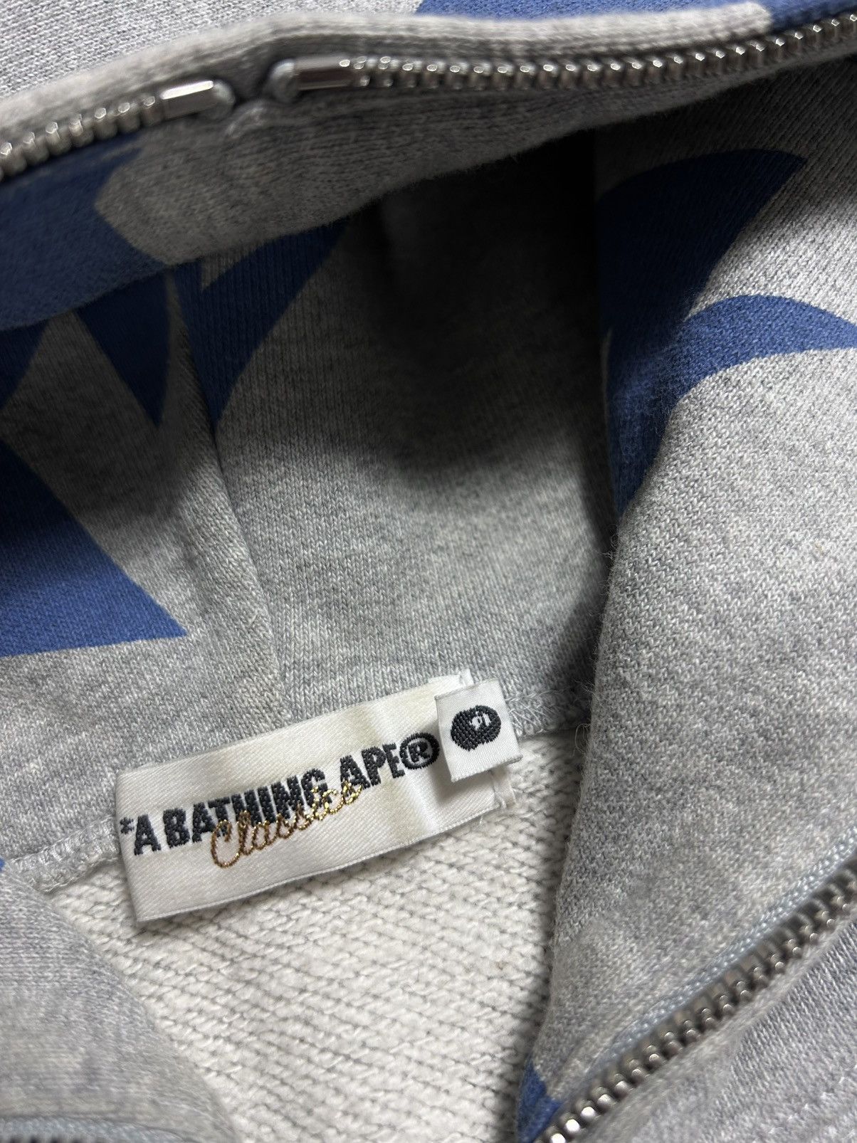 Bape Bape sta zip hoodie grey blue full zip vintage Nigo Era Size US L / EU 52-54 / 3 - 3 Thumbnail