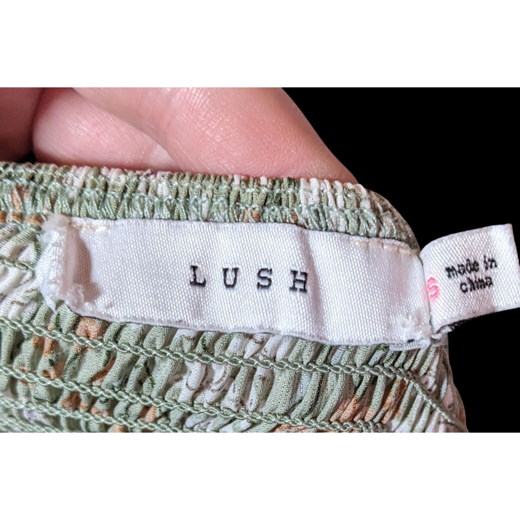 Other Lush Cottagecore Green Floral Dress With Lower Back Cutout Size S / US 4 / IT 40 - 3 Thumbnail