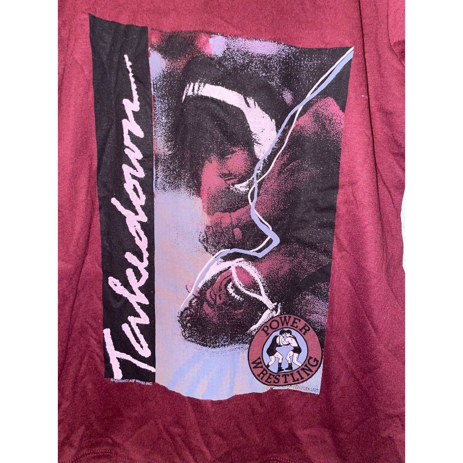 Jerzees Vintage Power Wrestling Shirt Jerzees Takedown Red Tee 90s S Size US S / EU 44-46 / 1 - 2 Thumbnail