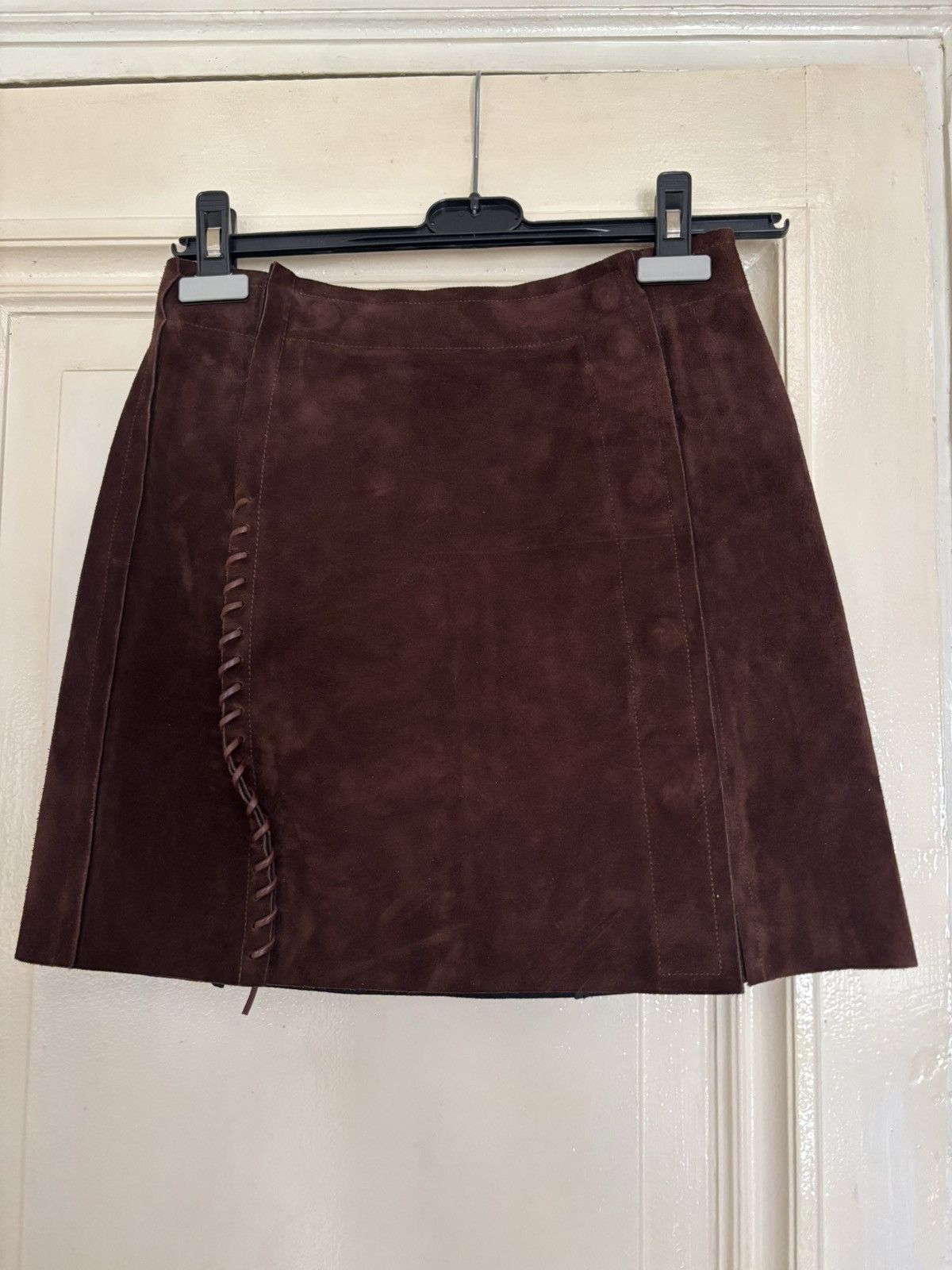 Acne Studios Acne Studios Suede Skirt - Chocolate Size 24" / US 00 / IT 34 - 1 Thumbnail