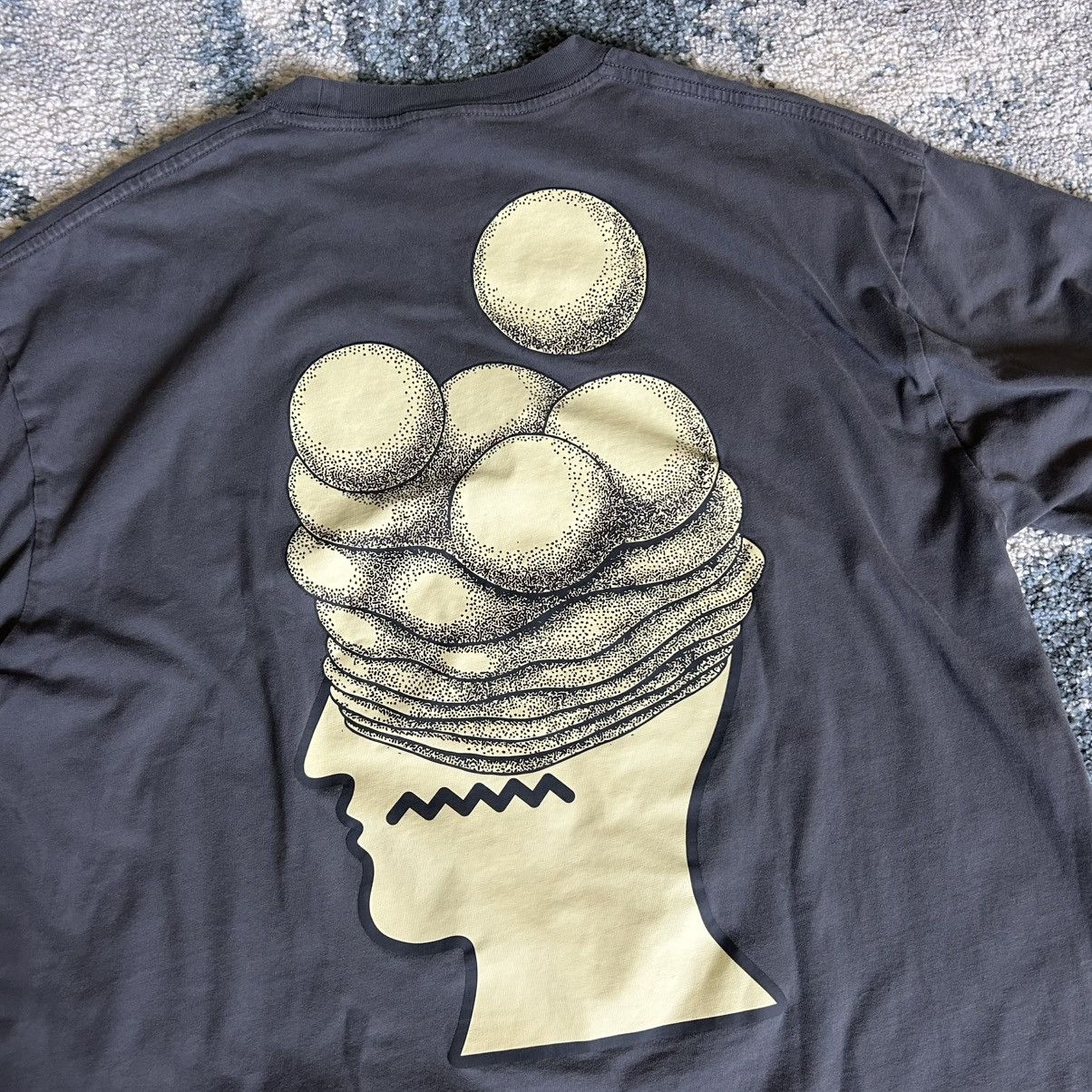 Brain Dead 2023 PUFF PRiNT BRAiN GROWTH CHARCOAL ANTHRACiTE PALE NEON Size US L / EU 52-54 / 3 - 10 Thumbnail