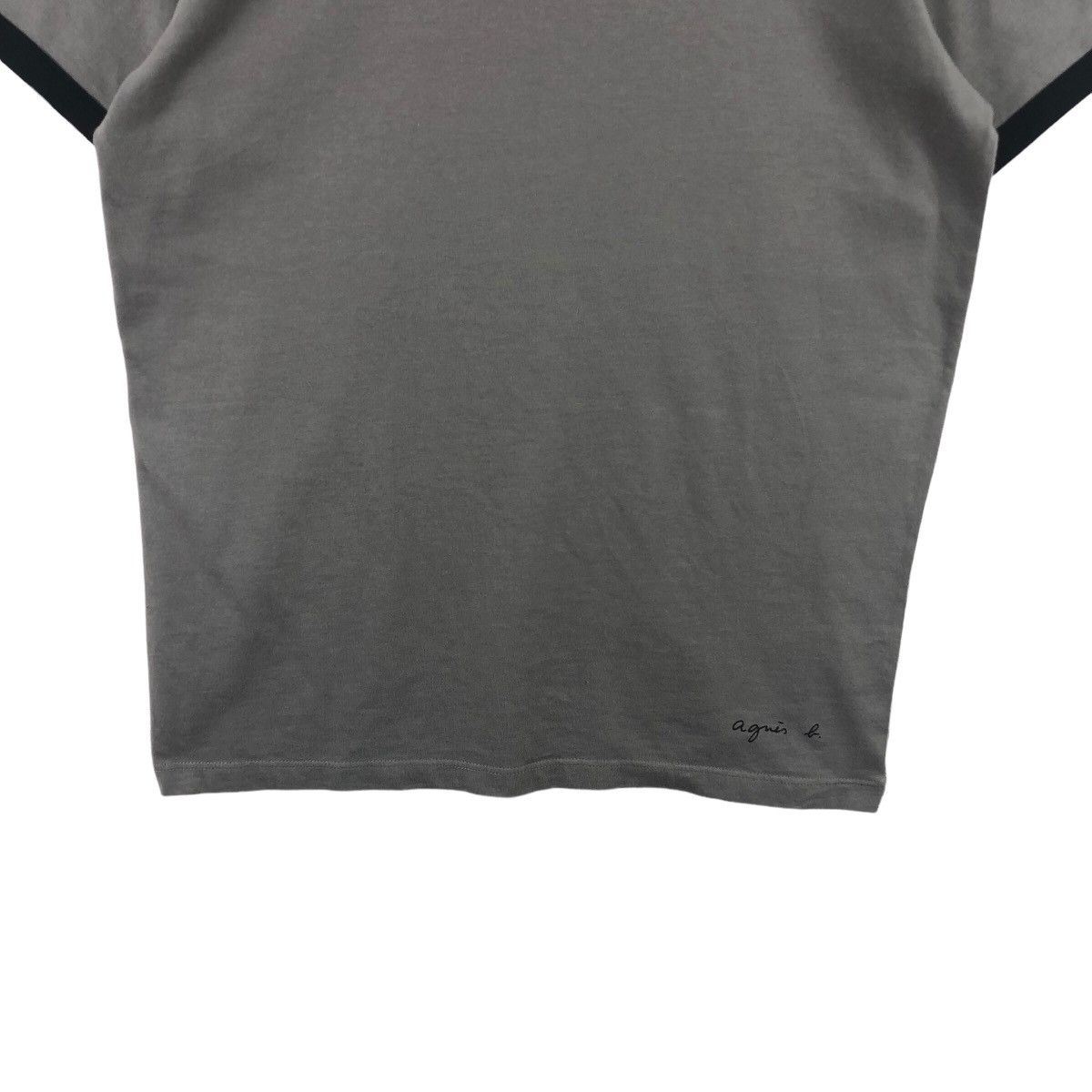 Designer × Vintage × agnes b. Pick!! Vtg AGNES B Plain Ringer Top Tee Tshirt Size US M / EU 48-50 / 2 - 4 Thumbnail