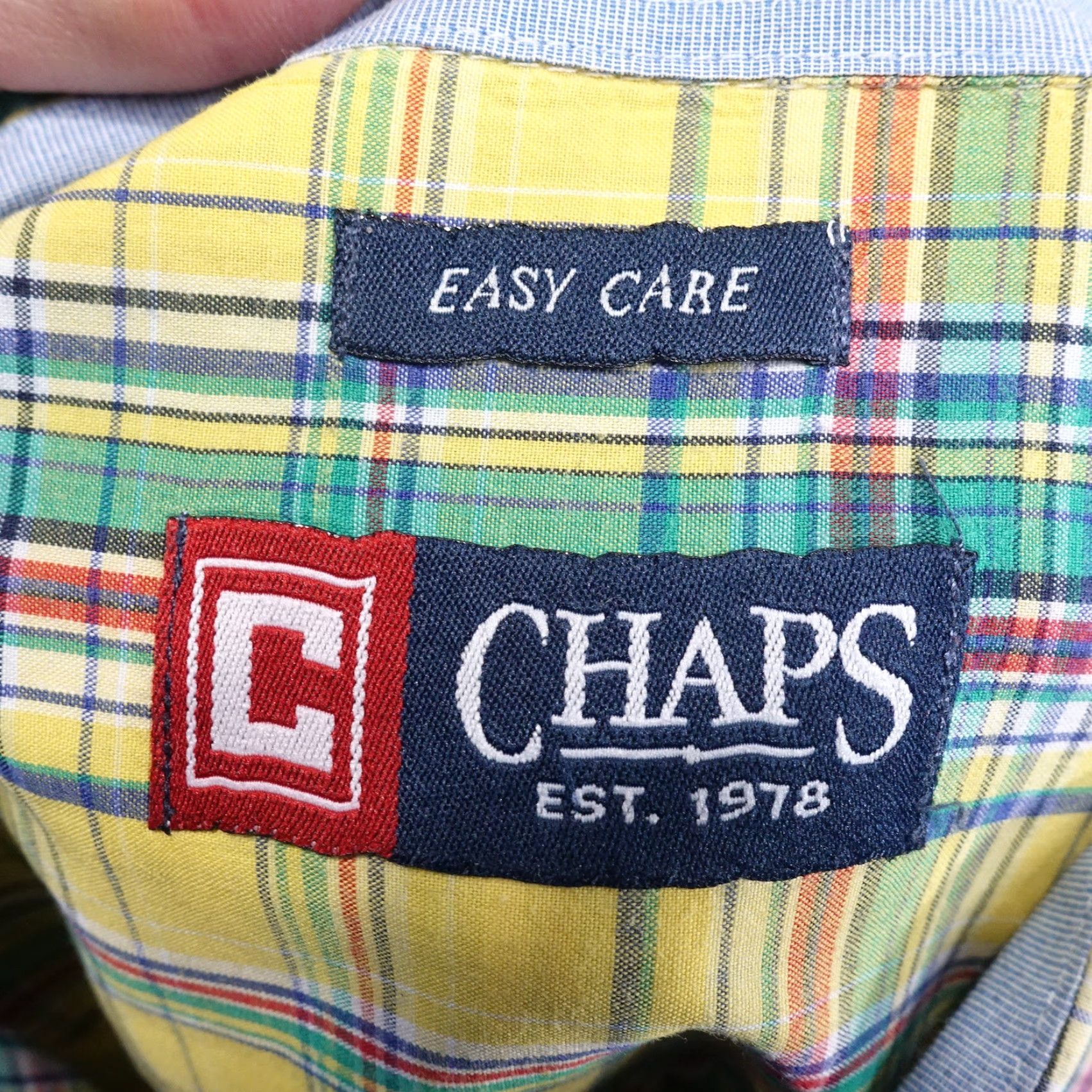 Chaps CHAPSEASY CARE YELLOW PLAID BUTTON UP SHIRT MENS XL Size US XL / EU 56 / 4 - 6 Thumbnail