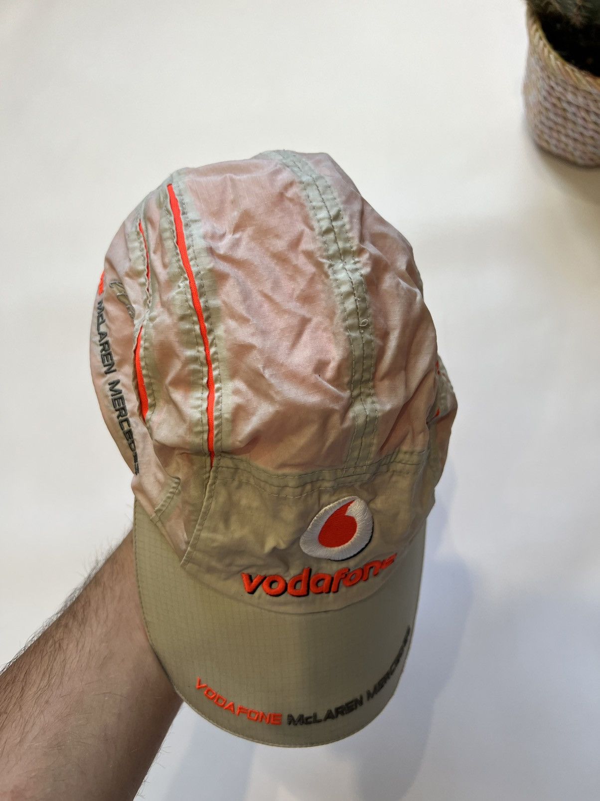 Mercedes-Benz Mercedes Benz Mclaren Cap Hat Orange Grey Vodafone Size ONE SIZE - 3 Thumbnail