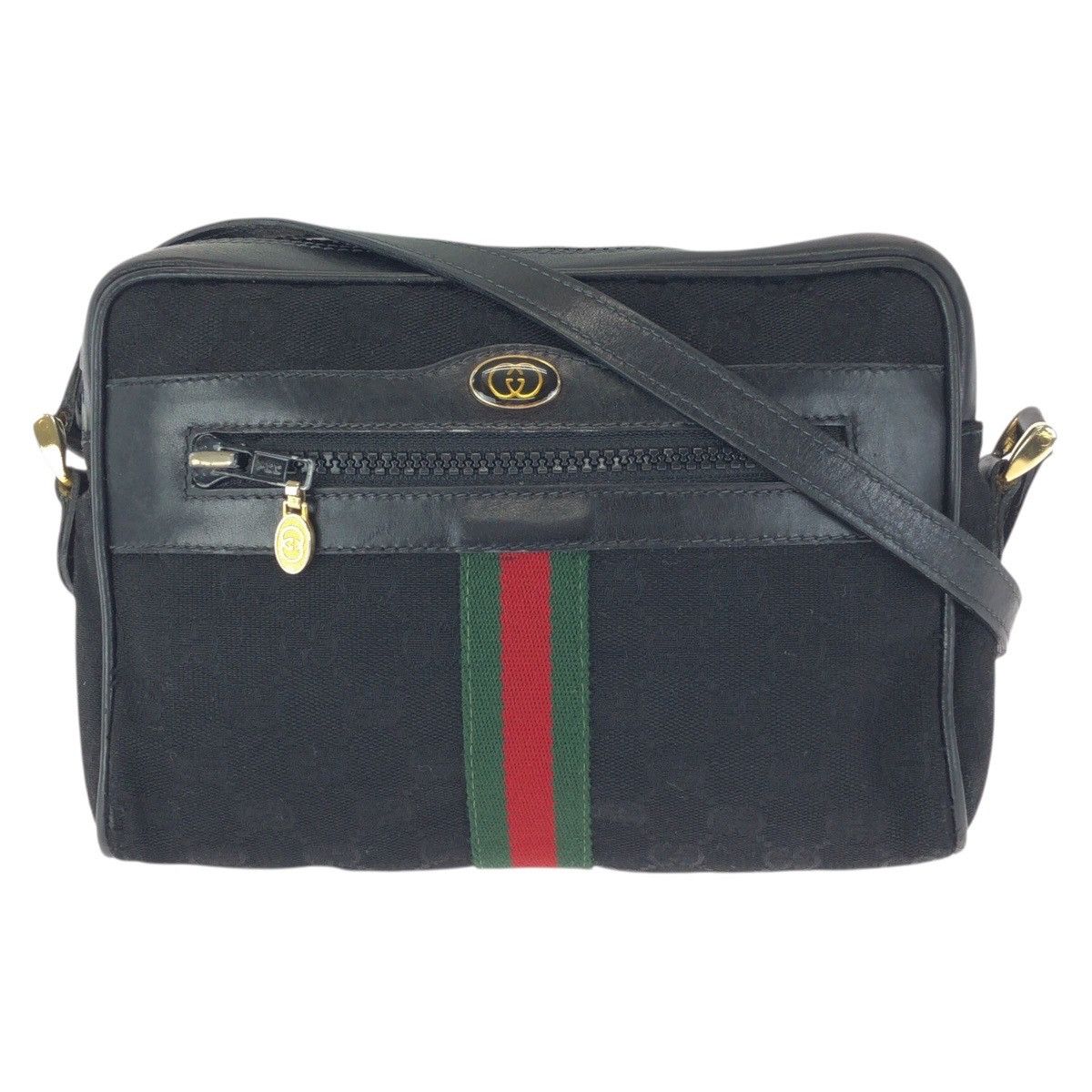 Gucci Gucci Gucci GG Canvas Leather Shoulder Bag Leather Shoulder Bag 42013654 DUTY FREE for USA Size ONE SIZE - 1 Thumbnail