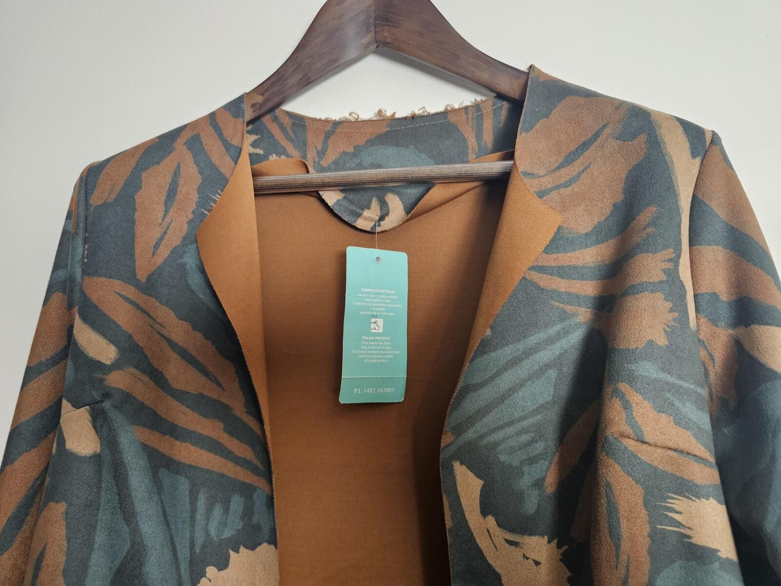 Unknown London NWT Italian Designer Jacket Brown Womens Size L Open Front Size L / US 10 / IT 46 - 2 Thumbnail