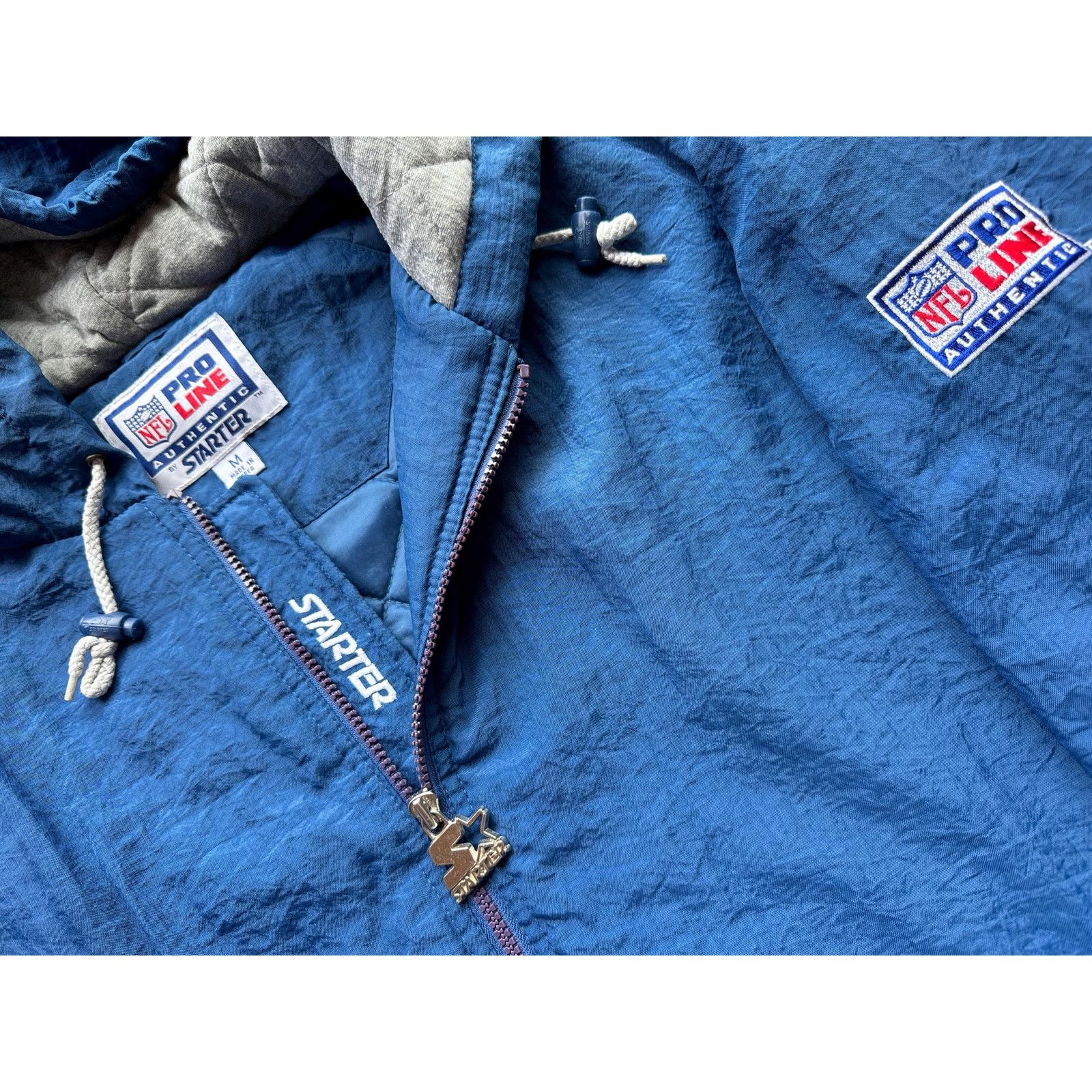 NFL × Starter Dallas Cowboys 90s STARTER jacket zip M blue NFL Pro vintage Size US M / EU 48-50 / 2 - 4 Thumbnail