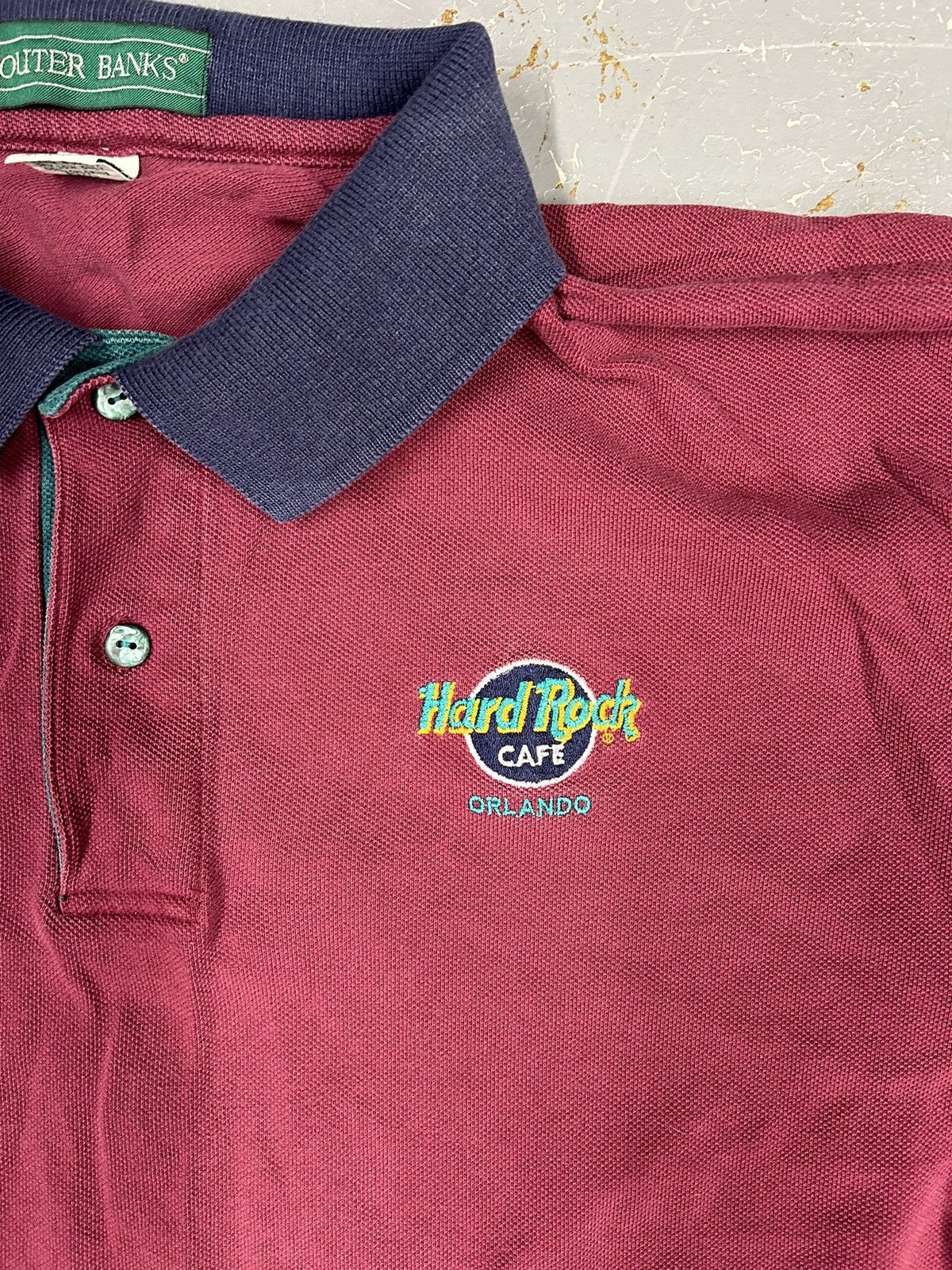 Hard Rock Cafe × Vintage Crazy Vintage 90s Essential Hard Rock Cafe Polo Tee Shirt Size US L / EU 52-54 / 3 - 2 Thumbnail