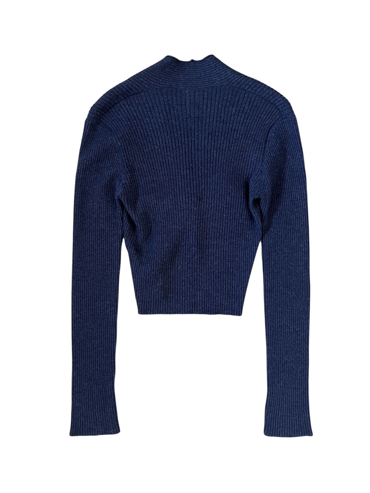 Romeo Gigli Vintage Romeo Gigli Cropped Ribbed Knit Sweater Size M / US 6-8 / IT 42-44 - 3 Thumbnail