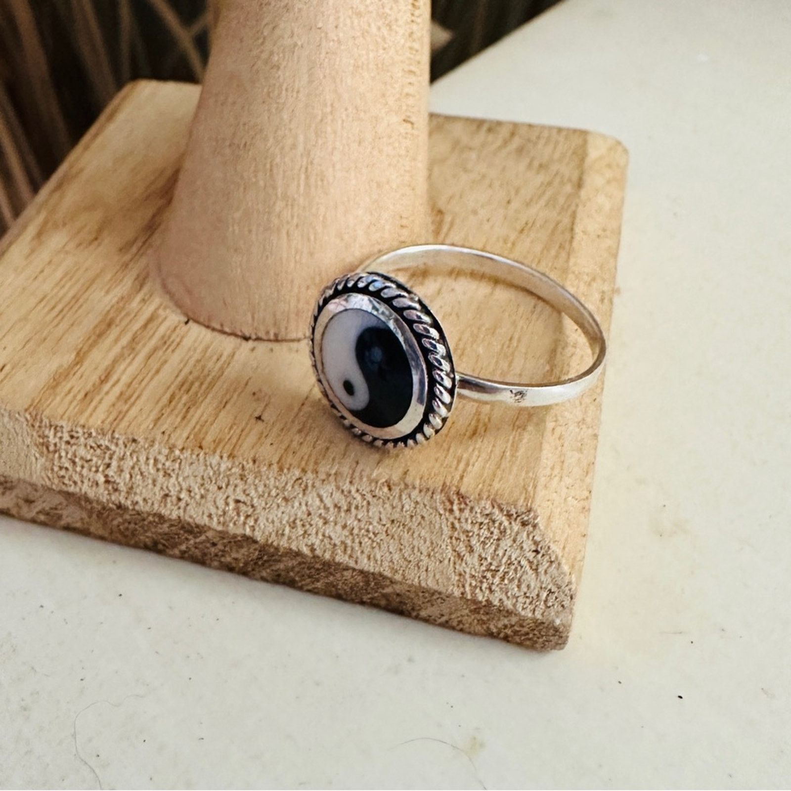 The Unbranded Brand Yin And Yang Sterling Silver Ring, Boho Ring, Yoga Ring Size ONE SIZE - 4 Thumbnail