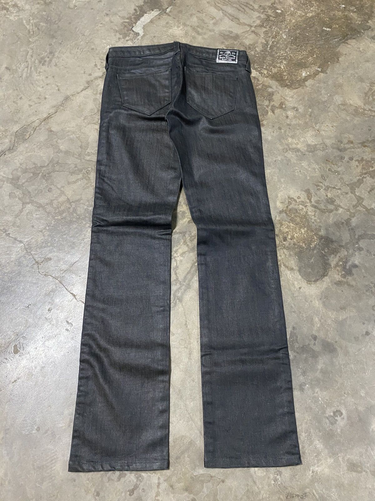 Black Label × Japanese Brand Skinny Jeans Japan Back Number Wax Denim p182 Size 27" / US 4 / IT 40 - 5 Thumbnail