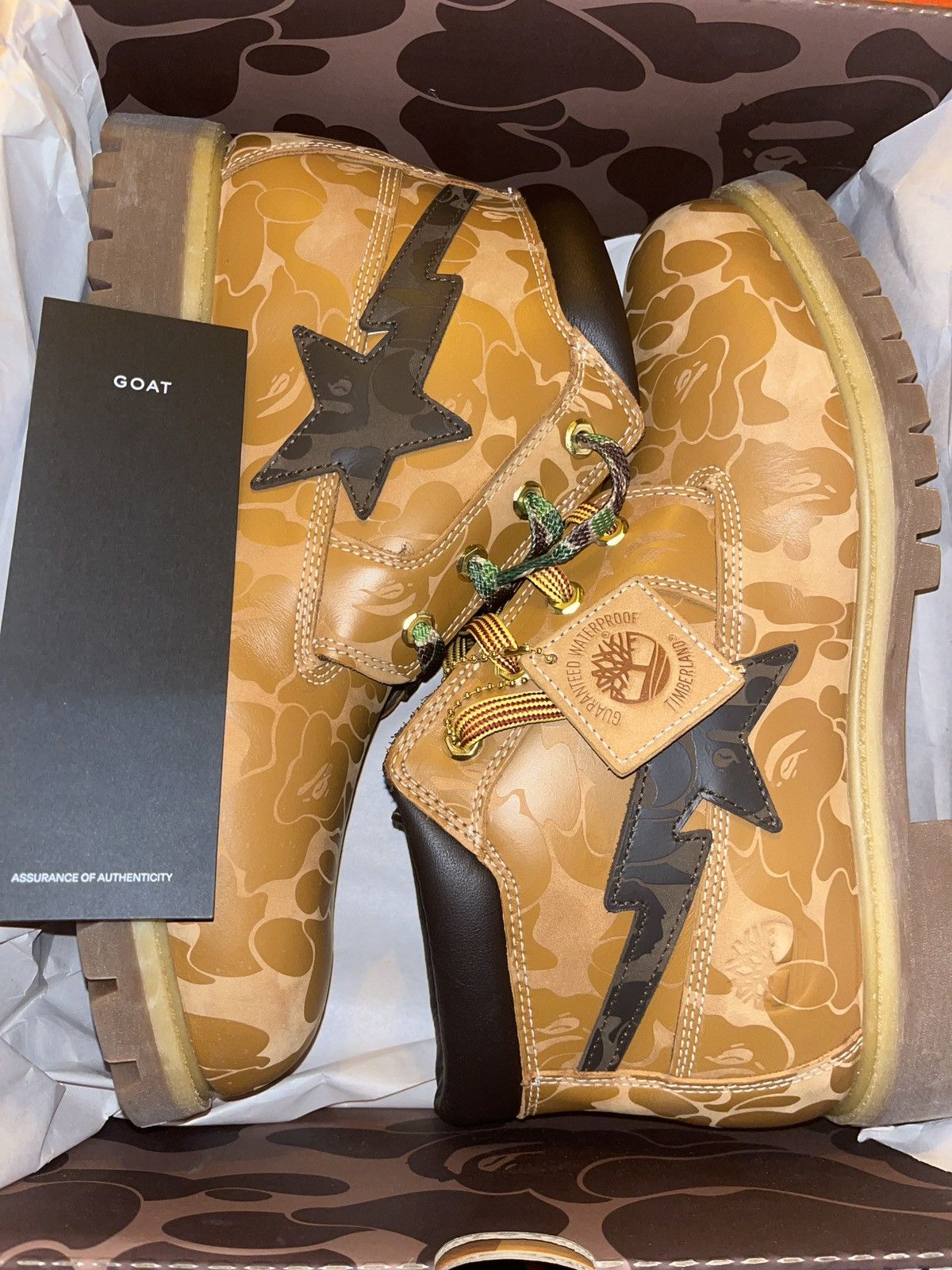 image of Bape x Timberland Chukka Boots in Brown, Men's (Size 11.5)