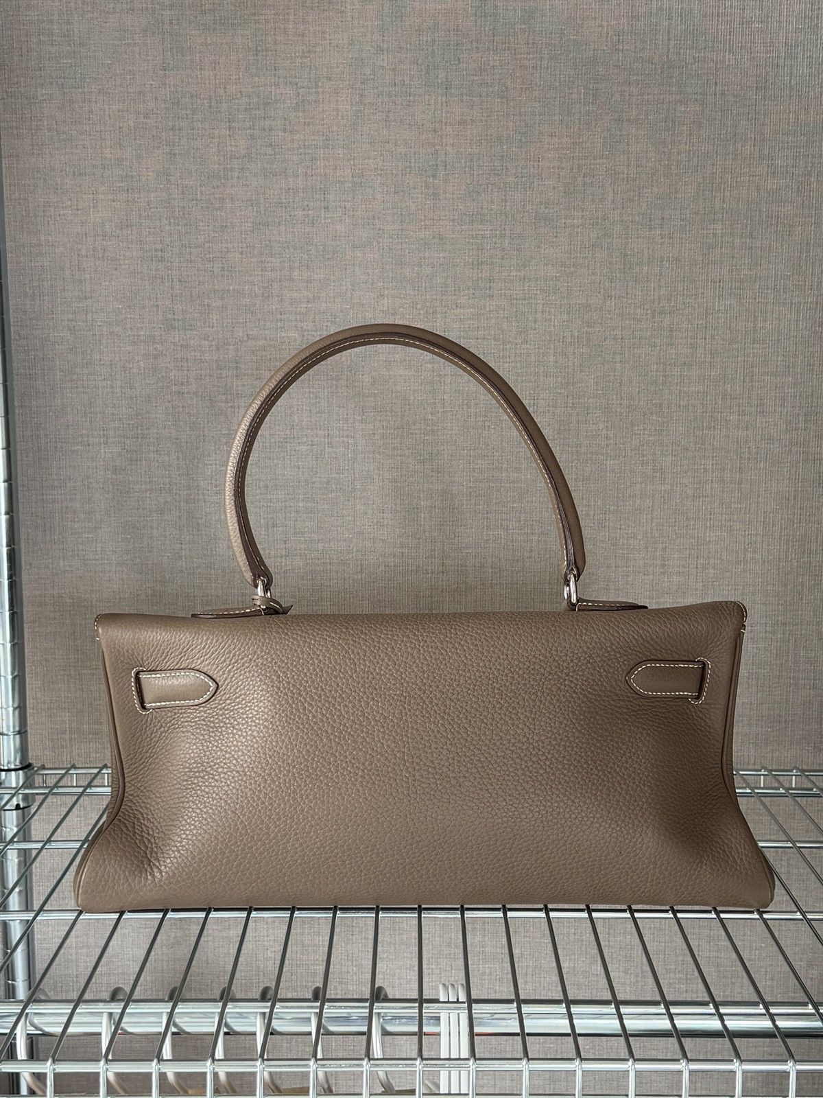 Hermes Hermes Etoupe Gray Togo Kelly Shoulder Handbag Size ONE SIZE - 2 Thumbnail