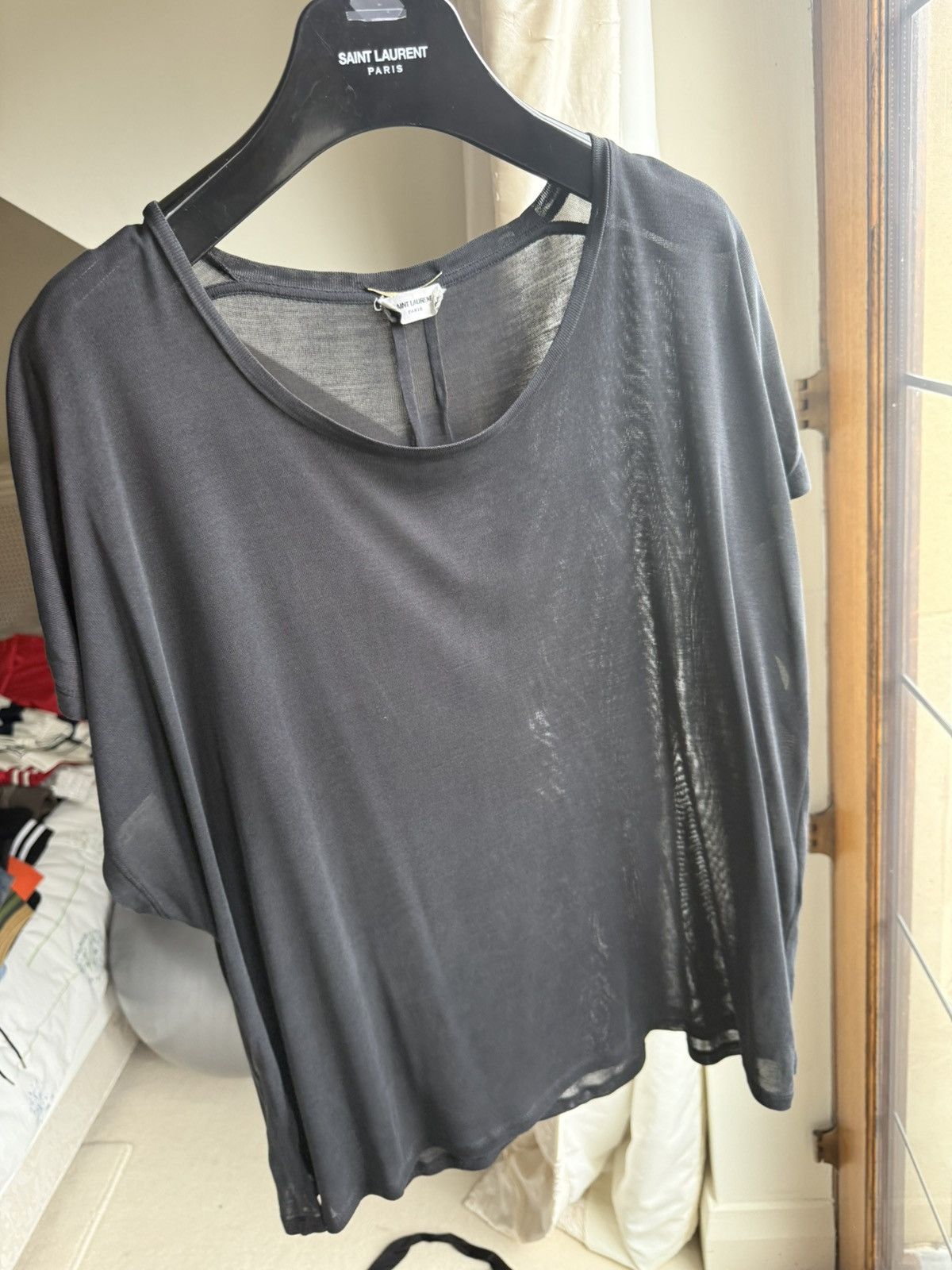 Saint Laurent Paris FW13 Saint Laurent tank sleeveless silk t shirt vest Hedi L Size US L / EU 52-54 / 3 - 16 Thumbnail