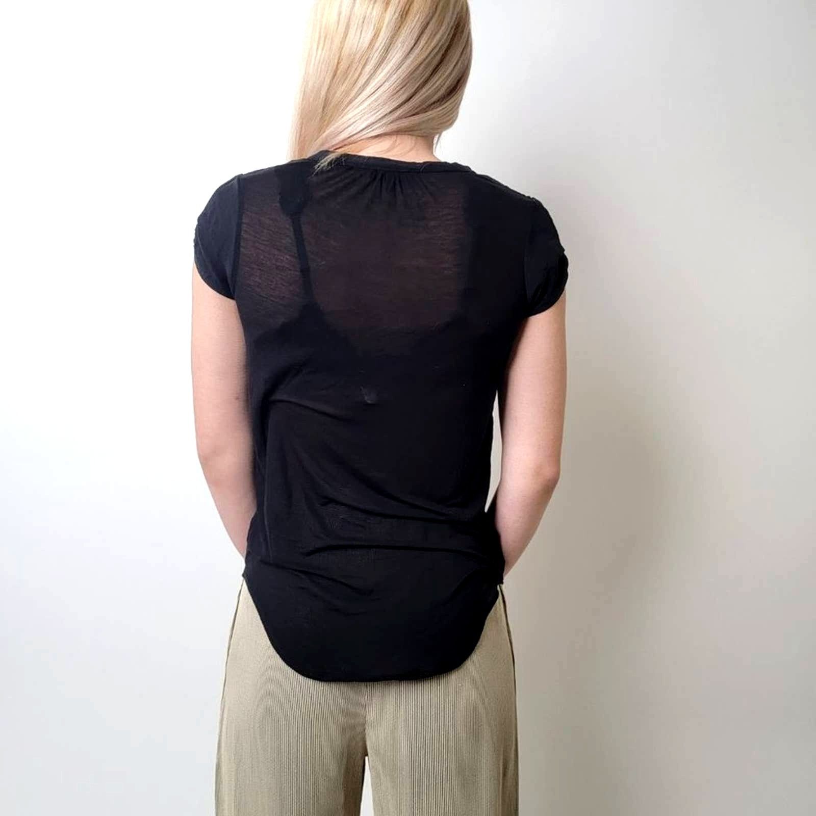 Aritzia ARITZIA x BABATON Phillip Silk Sheer Tee Shirt Blouse - XS Size XS / US 0-2 / IT 36-38 - 5 Thumbnail