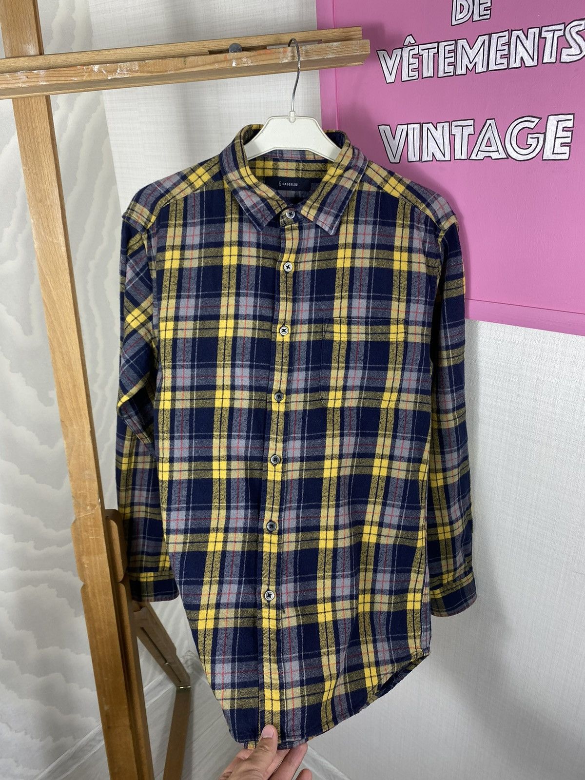 RAGEBLUE × Vintage Rageblue Japanese Check Flannel Shirt Size US M / EU 48-50 / 2 - 6 Thumbnail