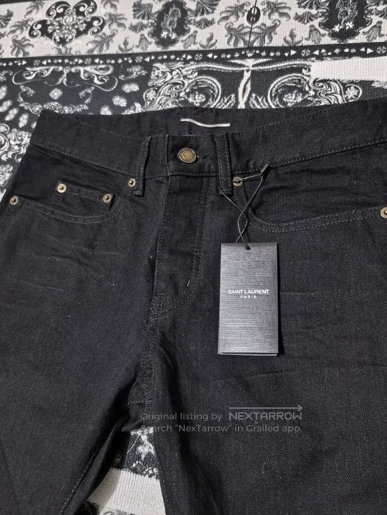Saint Laurent Paris Saint Laurent Paris Solid color slim-fit denim pants i Size US 29 - 2 Thumbnail