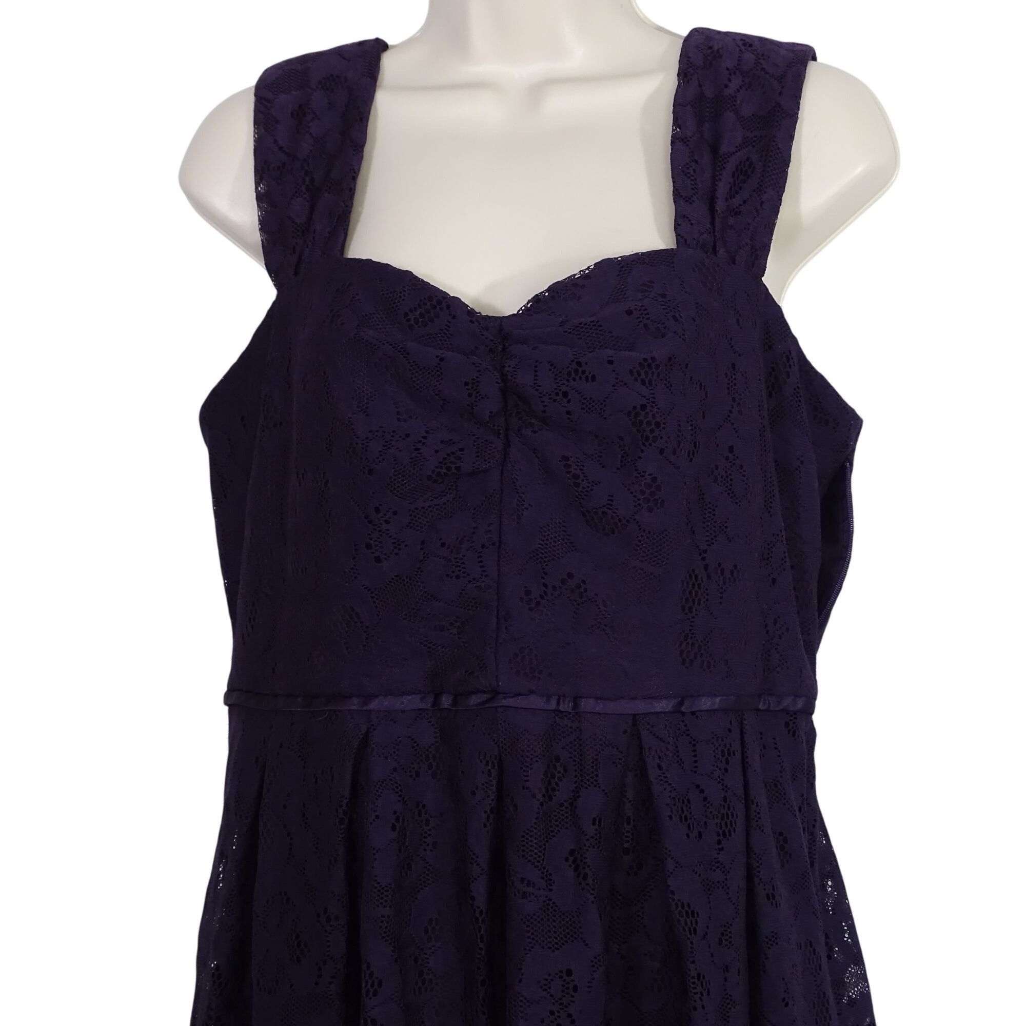 Other Dana Kay Purple Lace Sleeveless Dress Size 8 Sweetheart Size M / US 6-8 / IT 42-44 - 2 Thumbnail