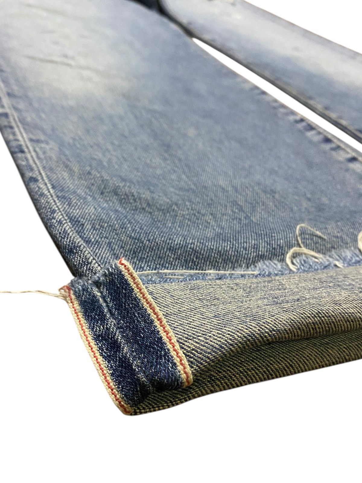 Edwin Japan Edwin Selvedge 505xx Light Wash Distressed Baggy Jeans Size US 33 - 9 Thumbnail