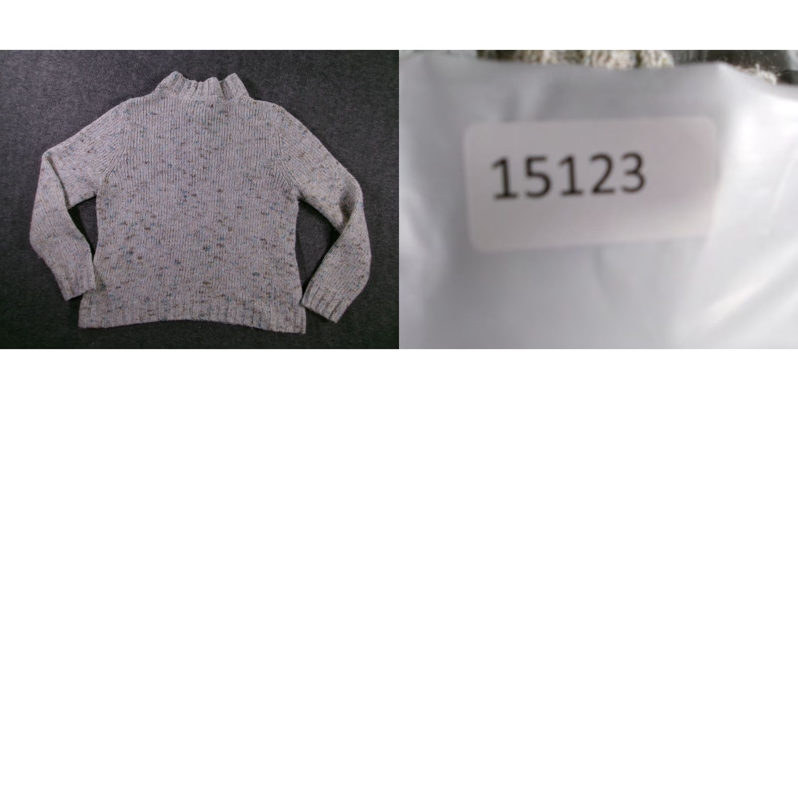 Croft & Barrow Croft Barrow Sweater Women Large Quarter Zip Speckled Pullover Gray Chunky Rib Size L / US 10 / IT 46 - 8 Thumbnail