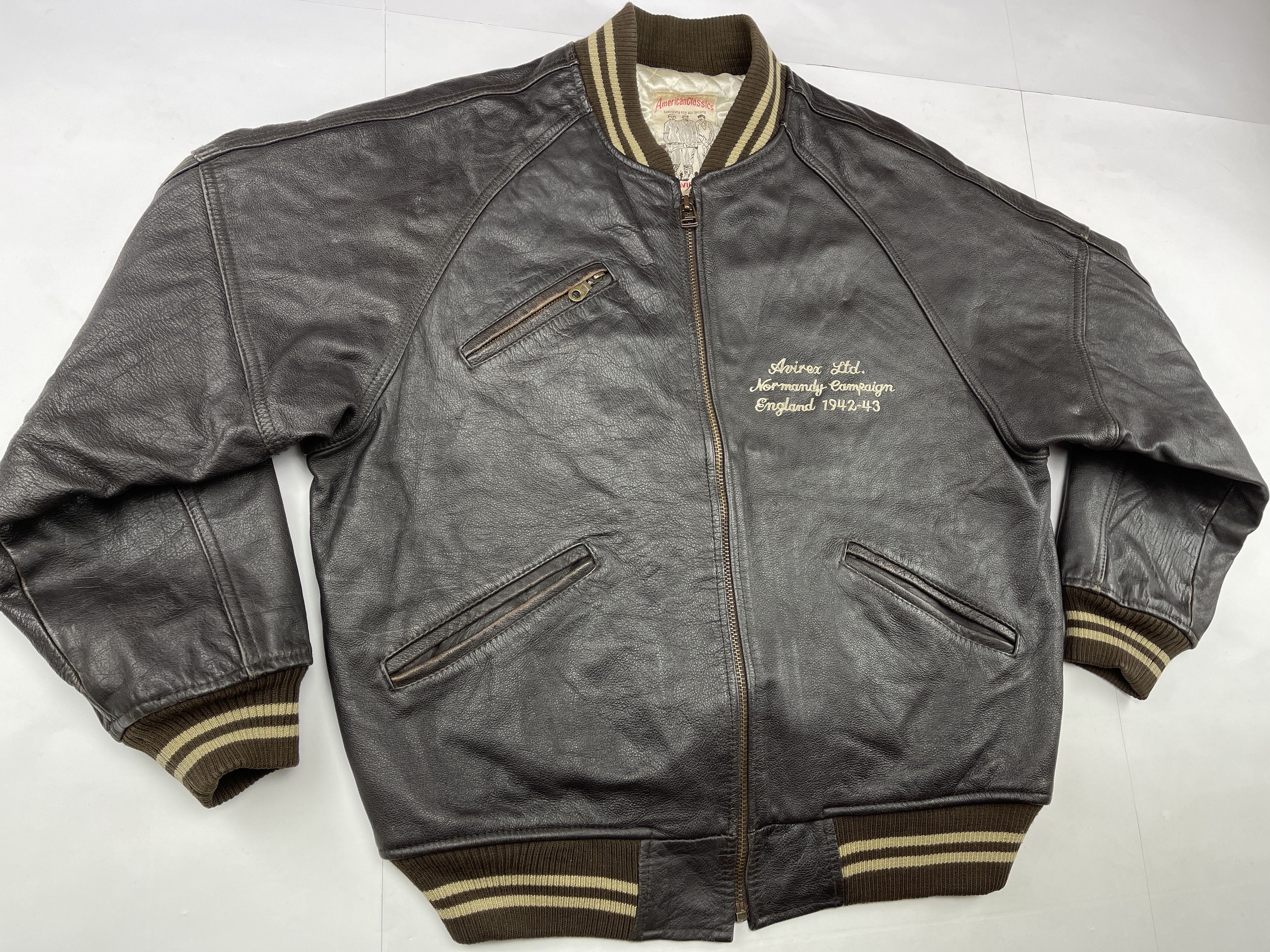 Avirex AVIREX leather jacket, vintage, 90s hip hop 1990s varsity XL Size US XL / EU 56 / 4 - 13 Thumbnail