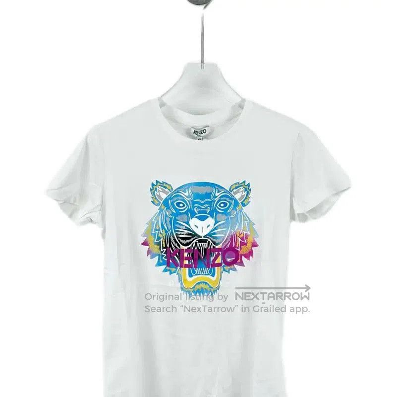 Kenzo KENZO White Cotton Women's T-Shirt with Tiger Print . Size XS / US 0-2 / IT 36-38 - 1 Thumbnail