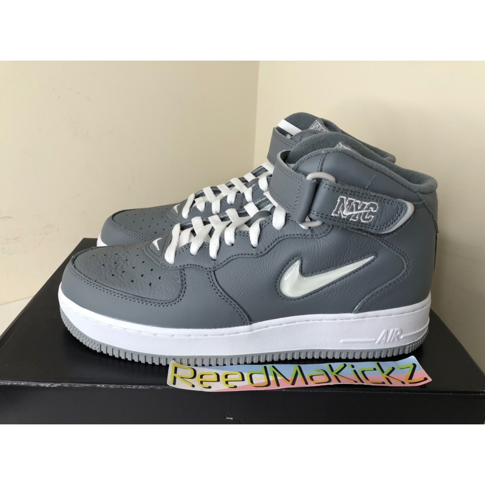 Nike Nike Air Force 1 Mid Jewel NYC Grey WOMENS 6.5us Size US 6.5 / IT 36.5 - 1 Thumbnail