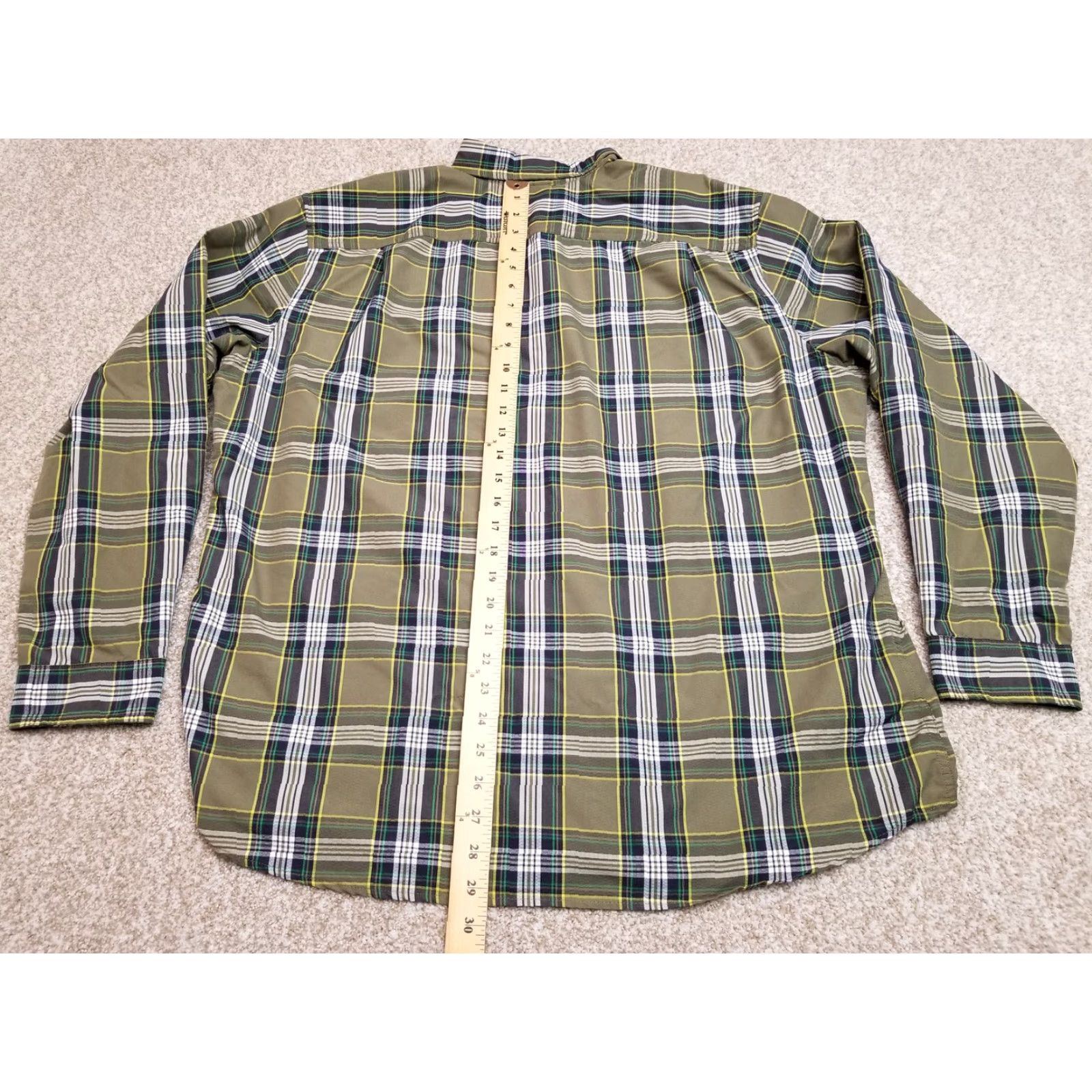 Eddie Bauer VINTAGE Eddie Bauer Shirt Mens XL Green Plaid Classic Fit Performance Blend Size US XL / EU 56 / 4 - 7 Thumbnail
