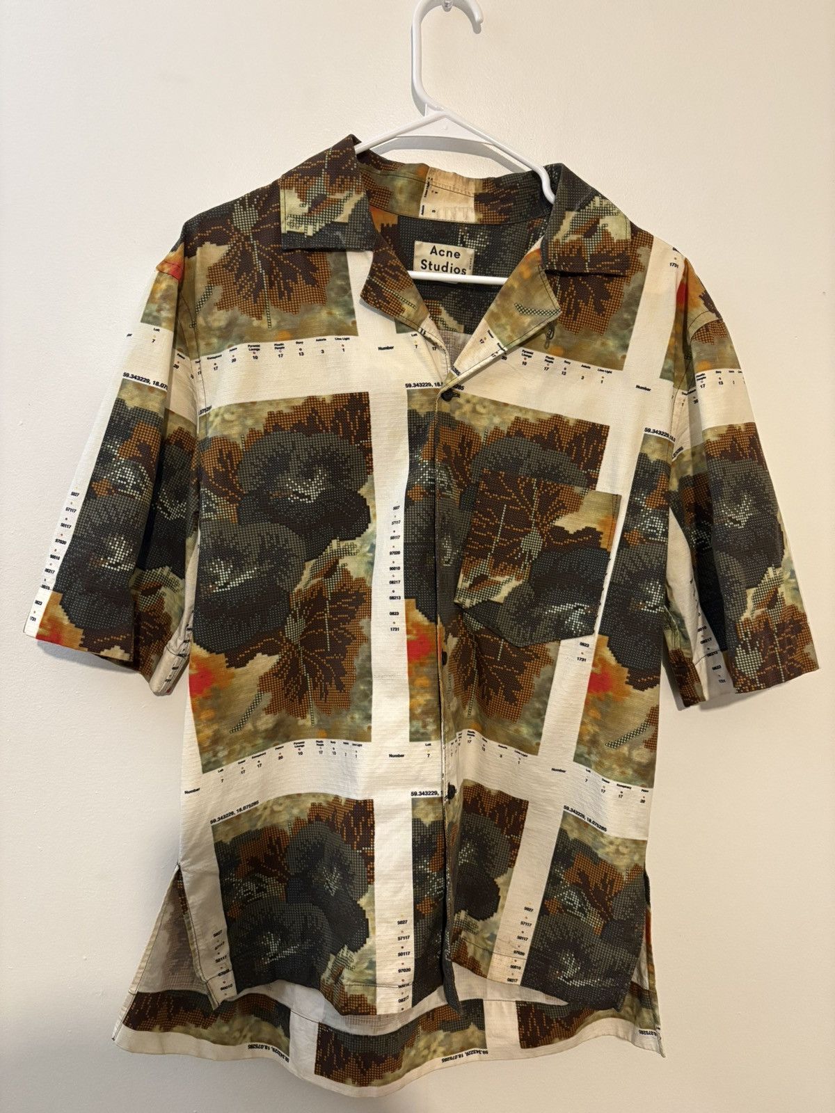 Acne Studios Acne Studios Flower Grid button-up Size US M / EU 48-50 / 2 - 1 Thumbnail