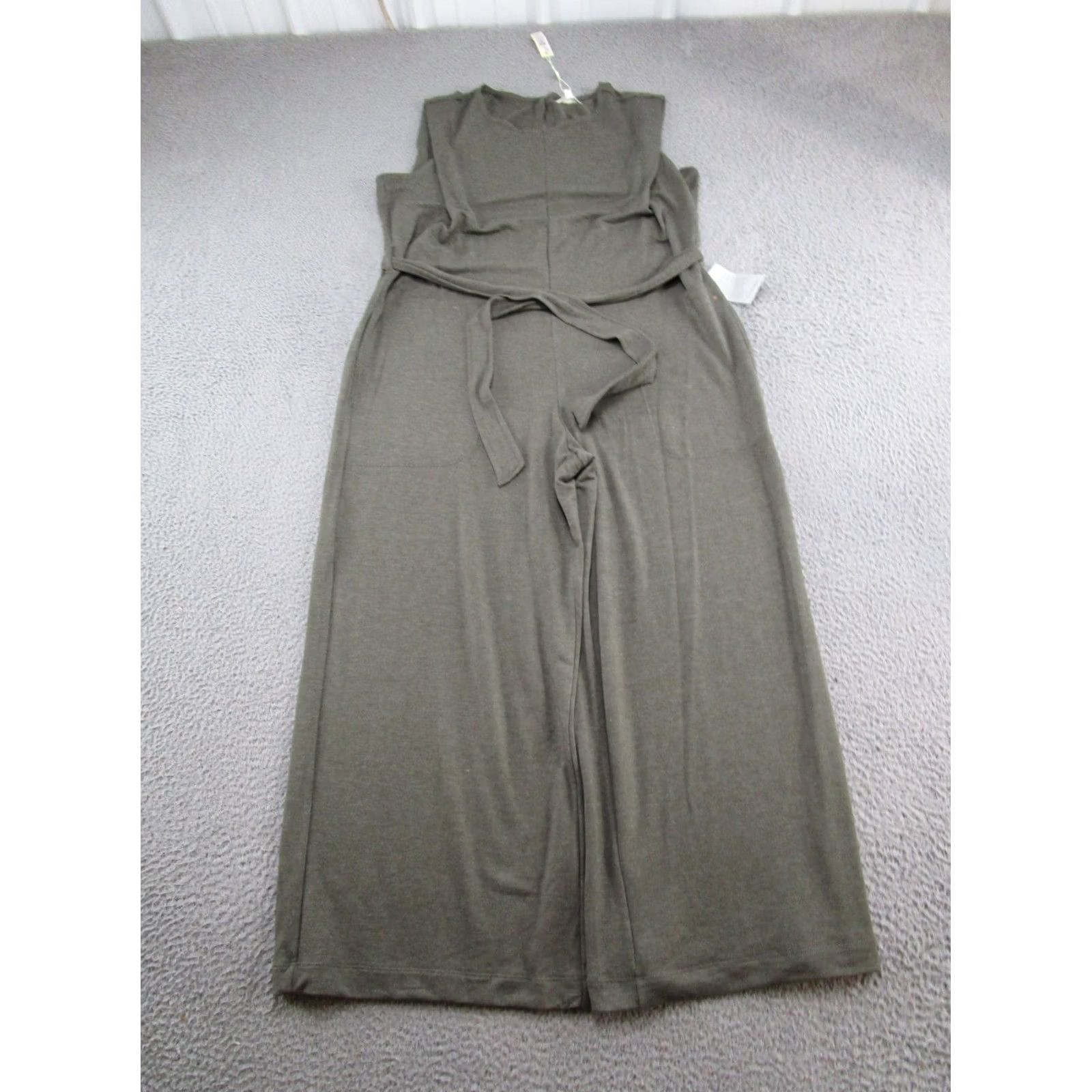 Vintage Max Studio Romper Wide Leg Baggy Loungewear Belted Size XL Green Womens Summer Casual New Size 40" / US 18 - 2 Thumbnail