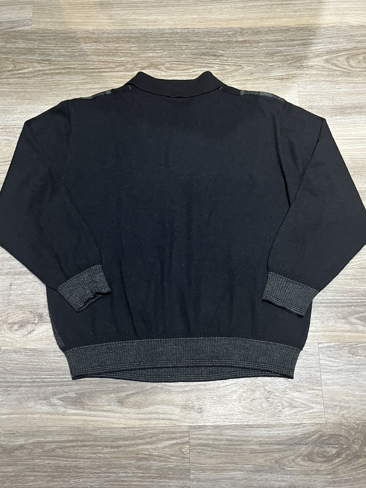 Vintage Black Long Sleeve Polo Size US XL / EU 56 / 4 - 3 Thumbnail