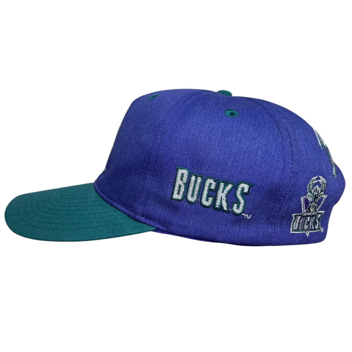 Twins Vintage 1990s NBA Milwaukee Bucks Twins Embroidered Snapback Size ONE SIZE - 5 Thumbnail