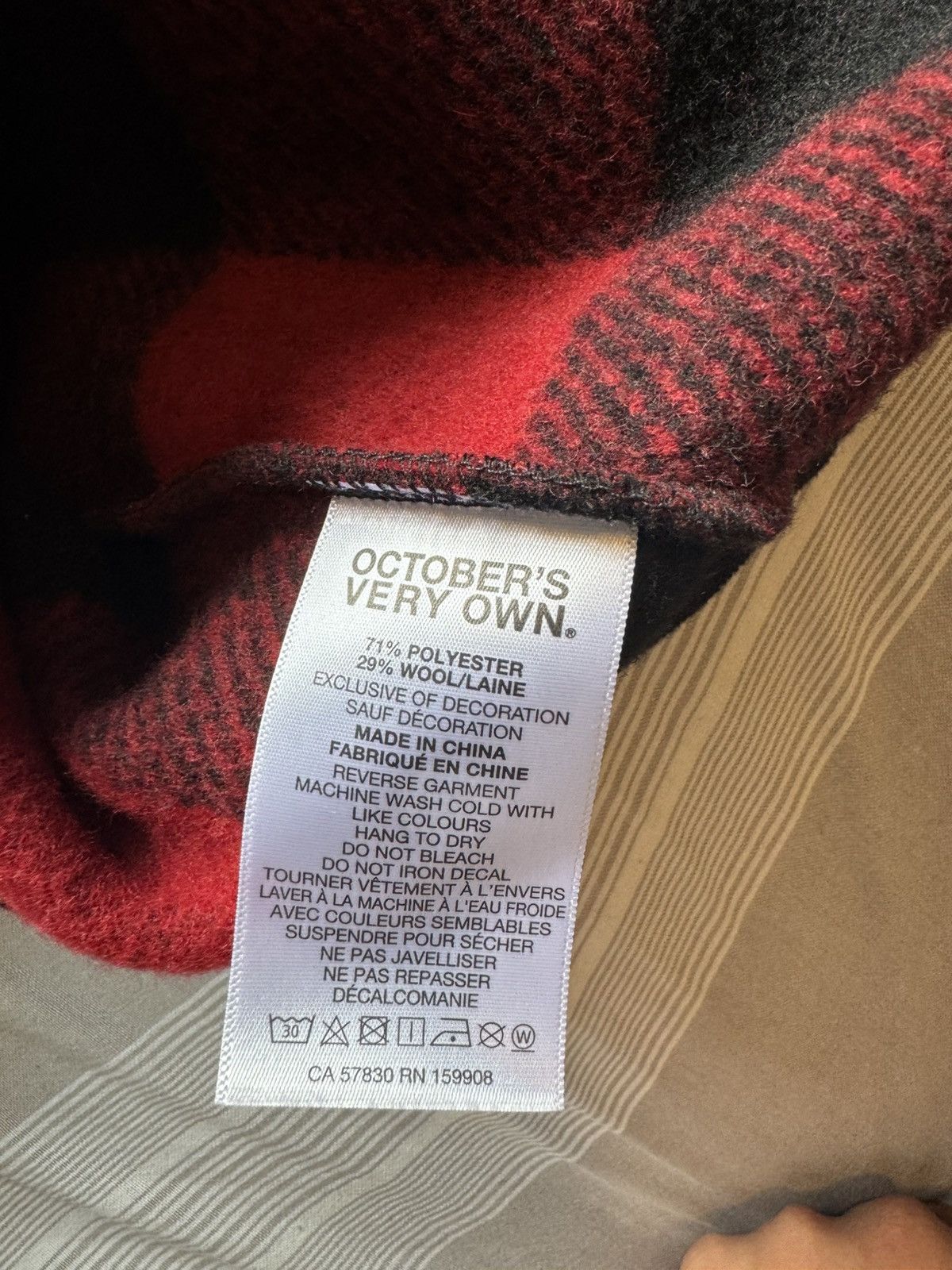 October's Very Own OVO Plaid Hoodie Size US XL / EU 56 / 4 - 5 Thumbnail