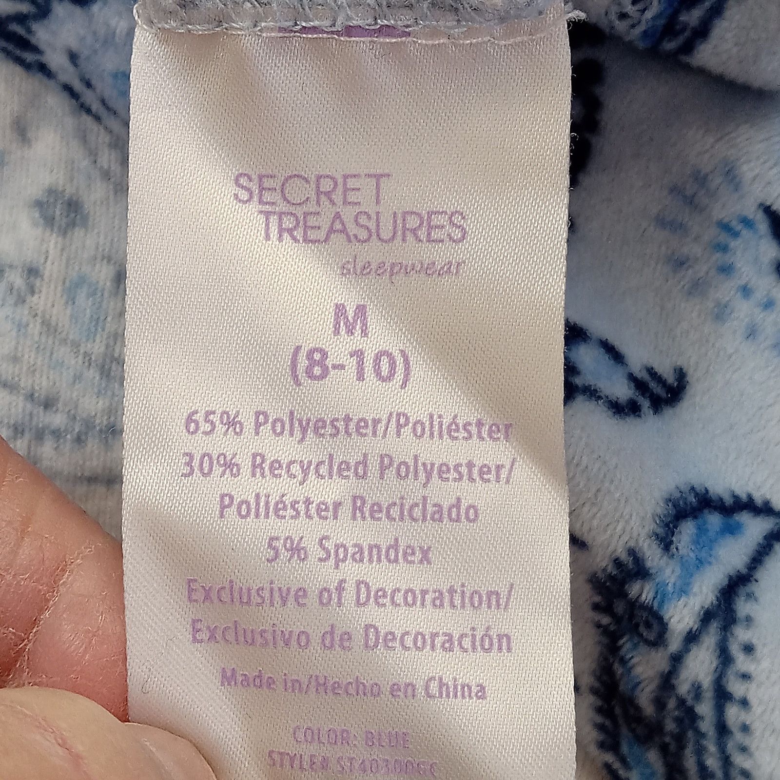 & Other Stories Secret Treasures Nightdress M Women Long Sleeve Blue Paisley Size XXL / US 16-18 / IT 52-54 - 10 Thumbnail