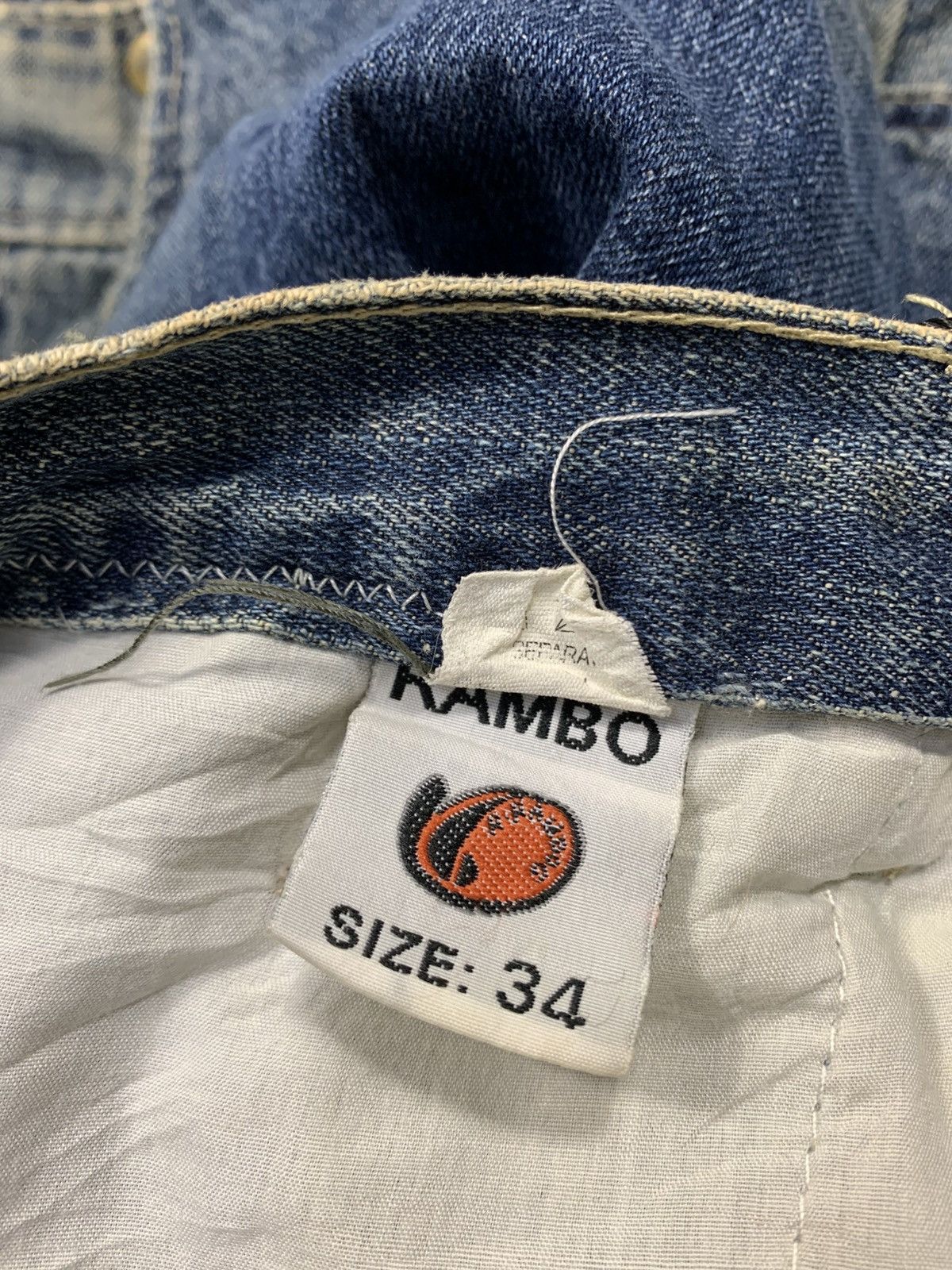 Japanese Brand Workshop Sport Rambo Cargo Indigo Denim Anime Cyber Punk Size US 34 / EU 50 - 9 Thumbnail