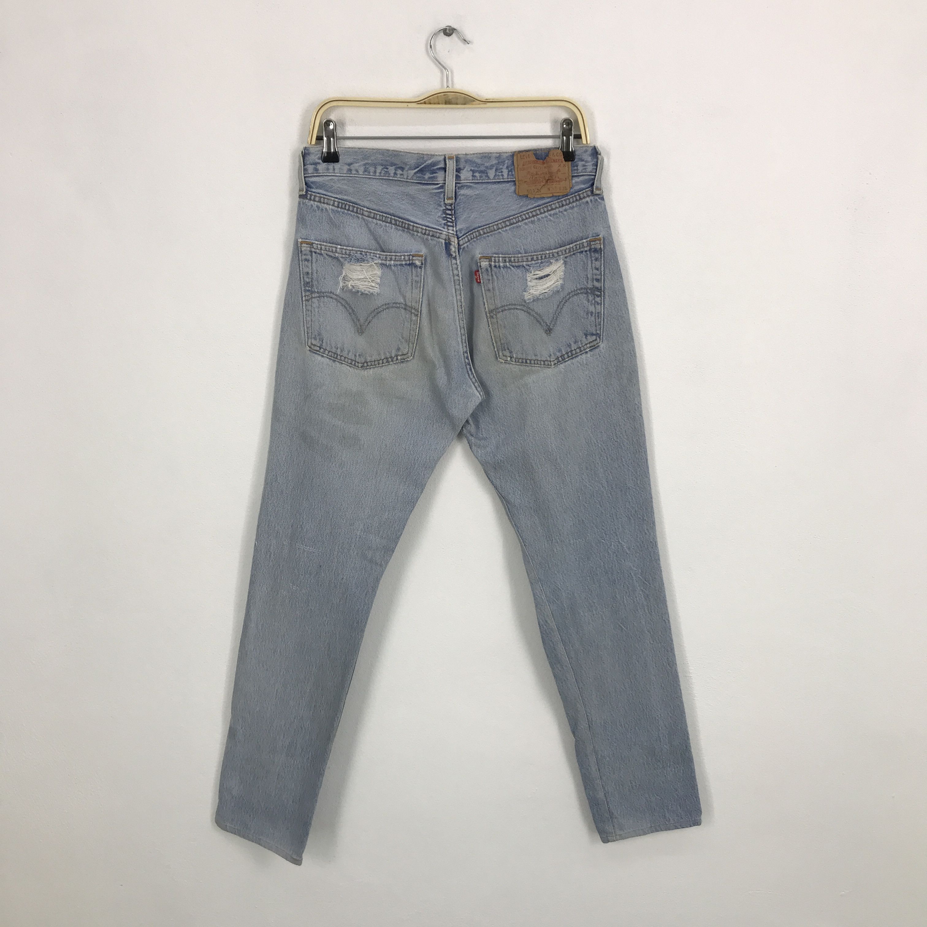 Levi's × Levi's Vintage Clothing Vtg Levi's 501 Ripped distressed Denim jeans pants Size US 31 - 2 Thumbnail