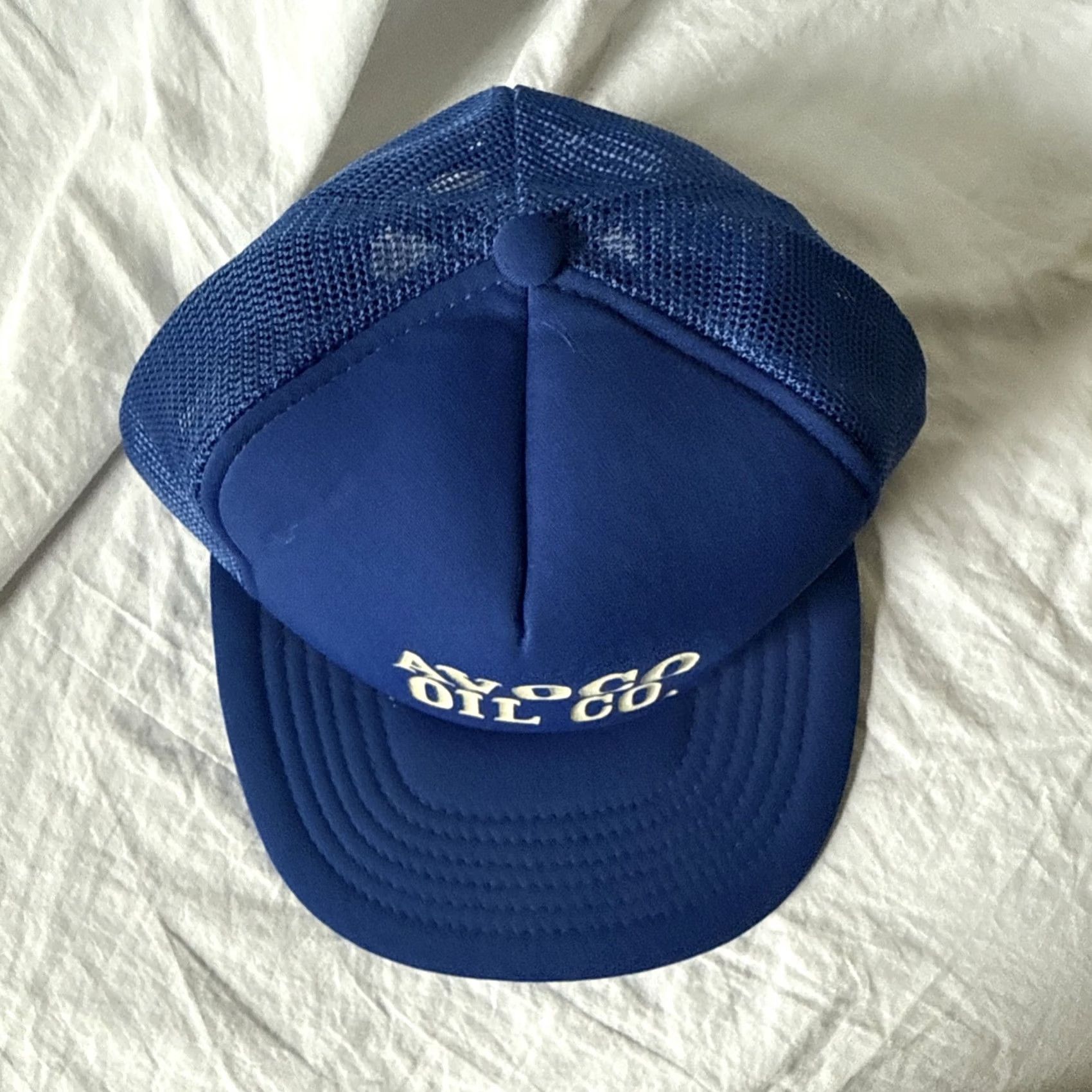 Vintage VINTAGE 80s Sam Sen Caps Avoco Oil Co. Hat SnapBack Foam Mesh Blue Adjustable One Size Unisex Adult Size ONE SIZE - 4 Thumbnail