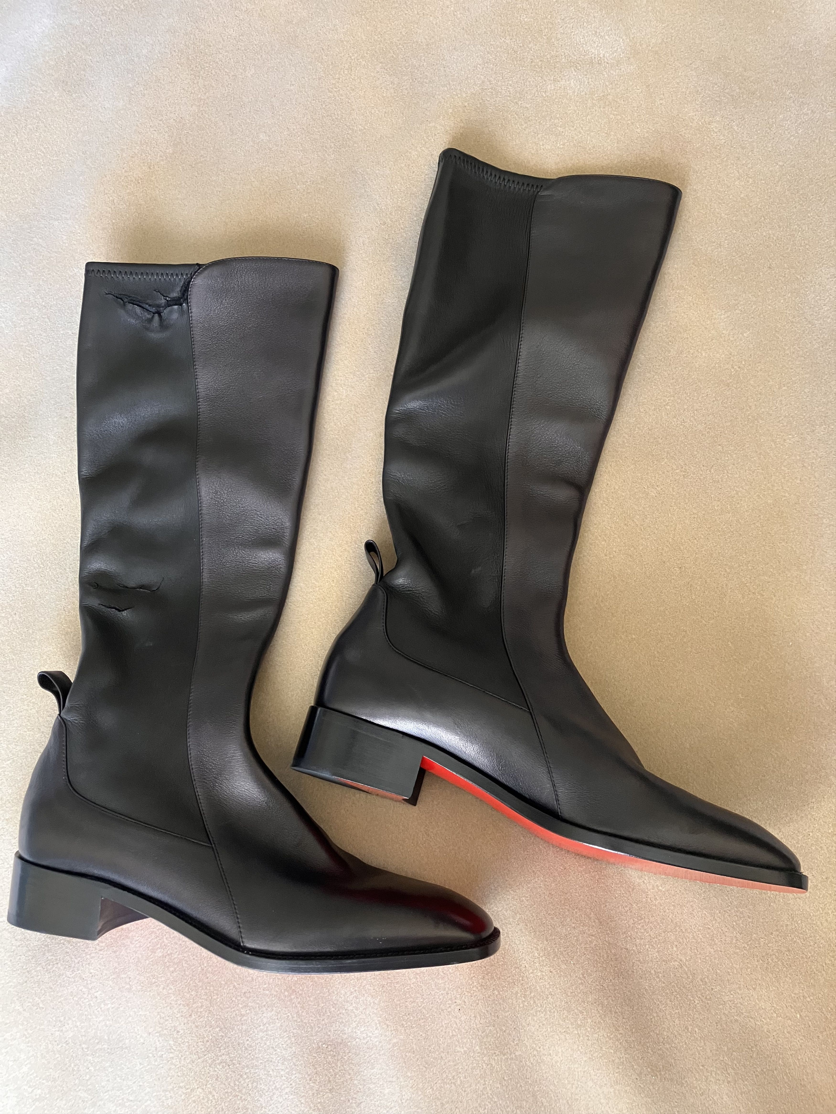 Christian Louboutin Christian Louboutin Tagastretch Knee-High Leather Boots Size US 9.5 / IT 39.5 - 2 Thumbnail