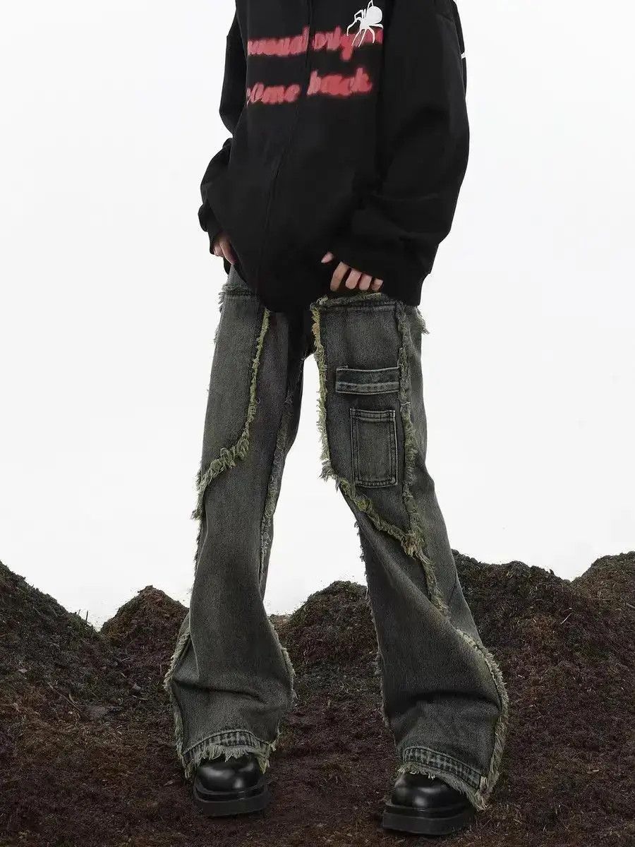 Japanese Brand Vintage street wash baggy y2k micro flare jeans Size US 30 / EU 46 - 2 Thumbnail